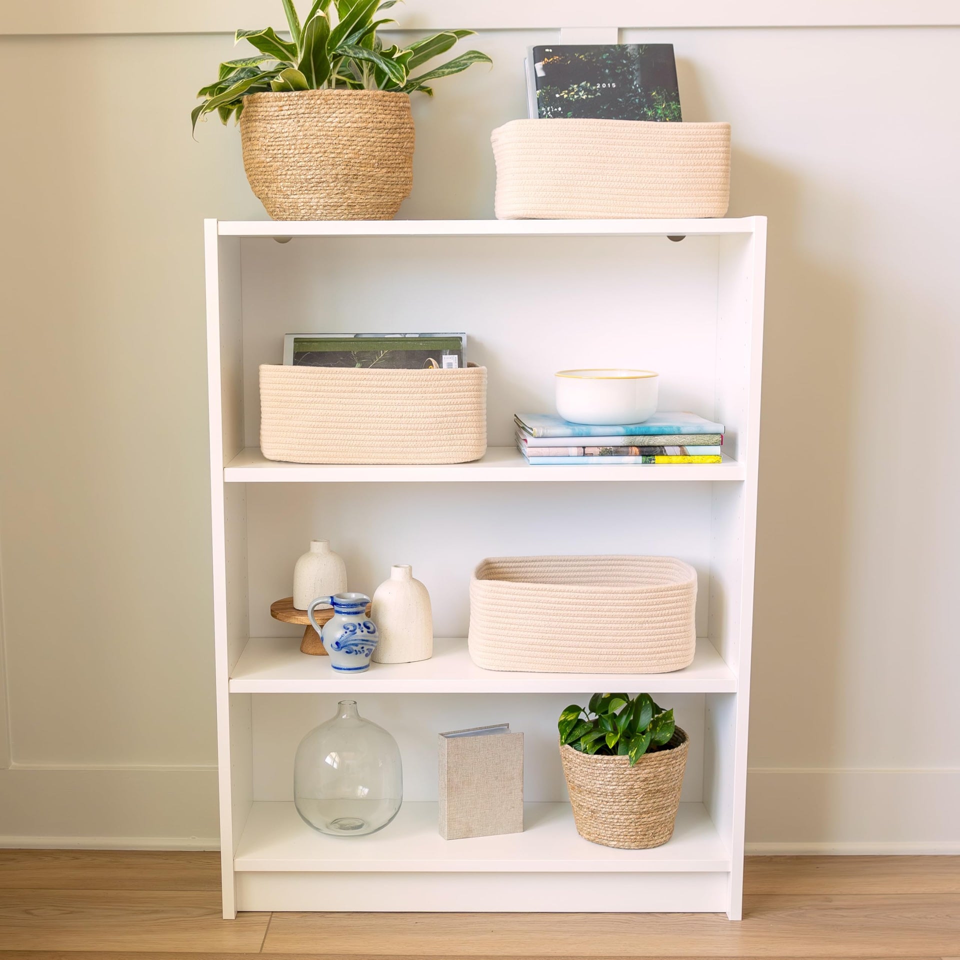 13.5”x8.5”x5.5” Storage Baskets for Shelves 3 Pack (3 Count)
