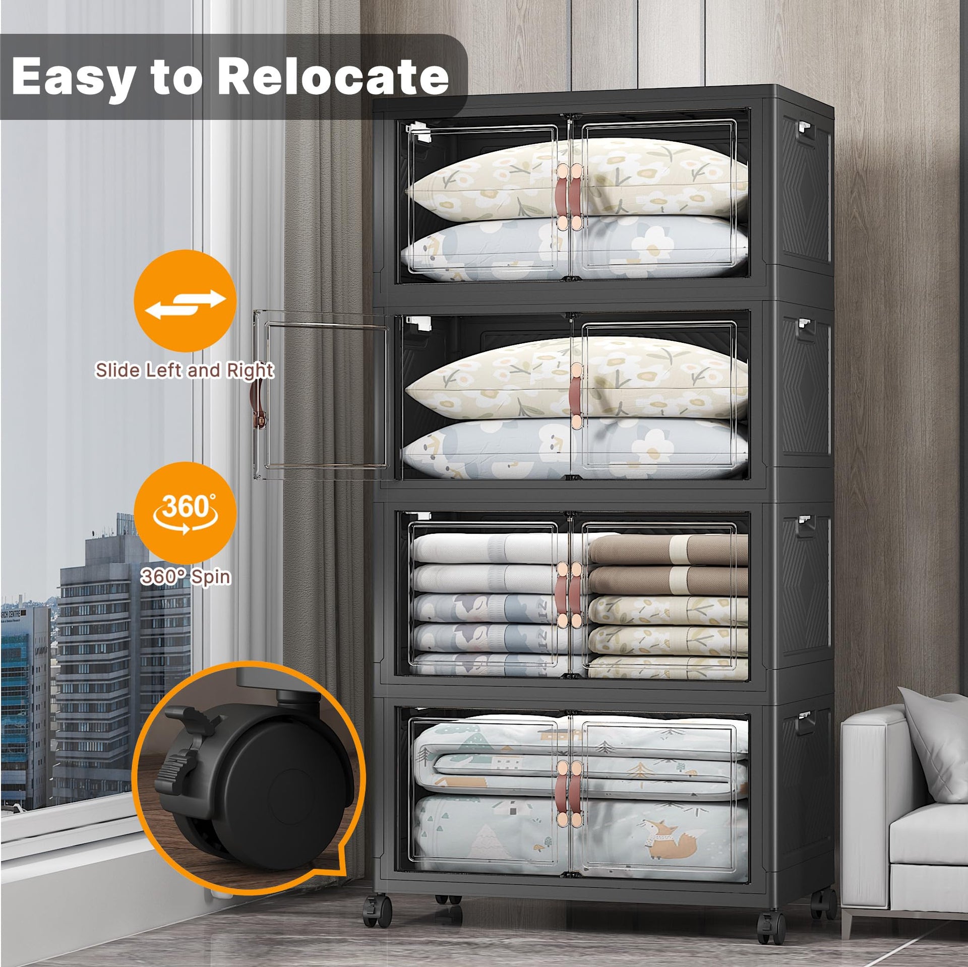 672QT Lockable Plastic Storage Bins