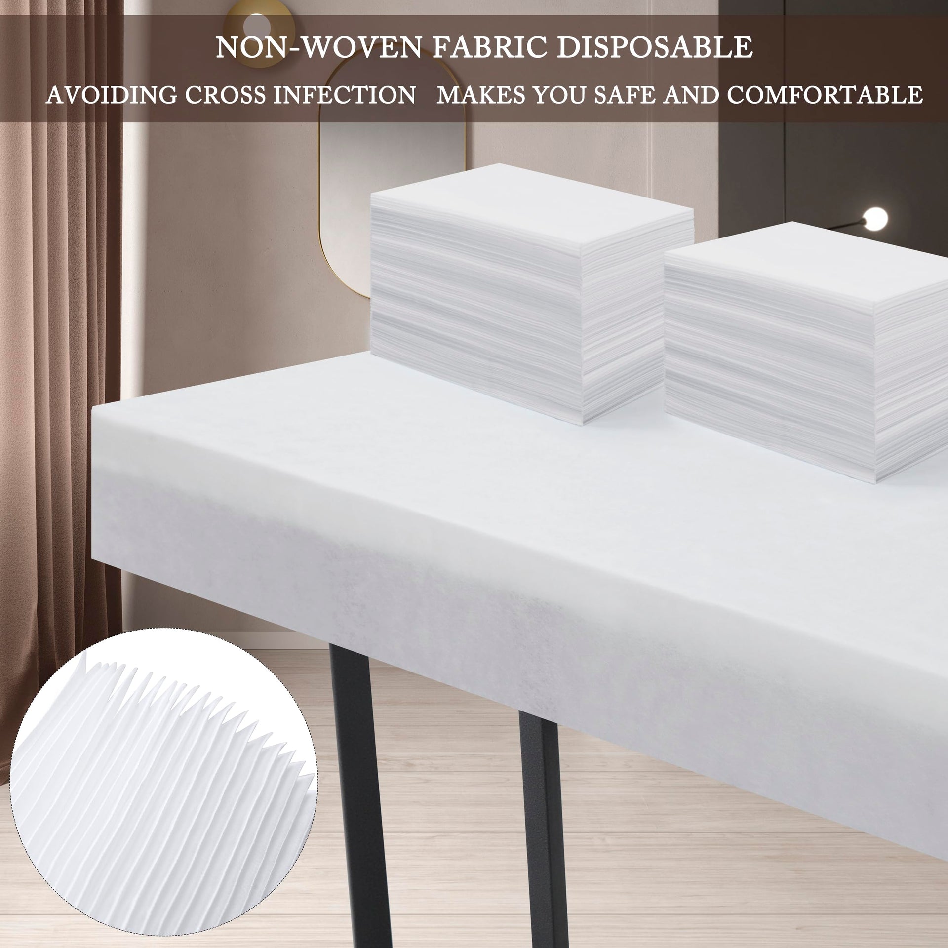 Disposable Bed Sheets 100 Pcs 31" x 71" Massage Table Sheets Non Woven Fabric SPA Bed Cover Breathable for Massage Beauty Tattoos (100 Count)