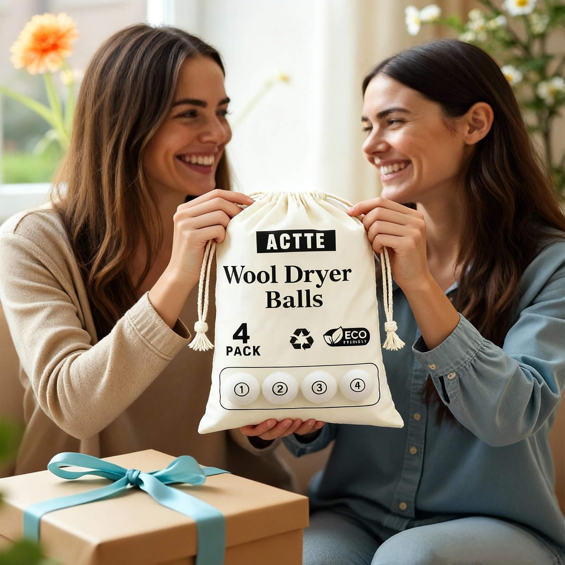 Wool Dryer Balls Laundry (4 Count)