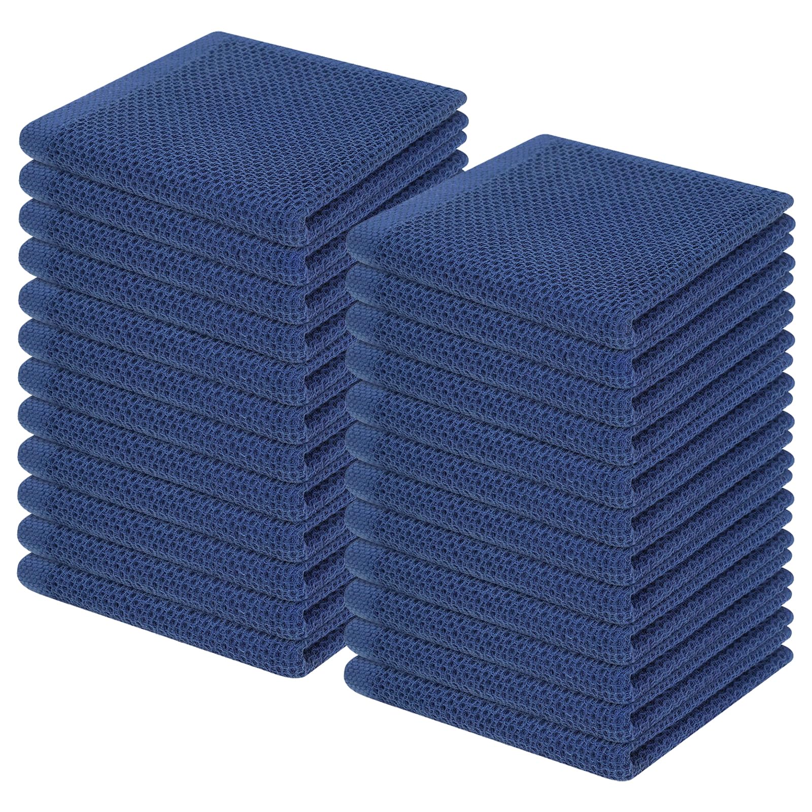 100% Cotton Waffle Weave Kitchen Dish Cloths 24 (24 Count)