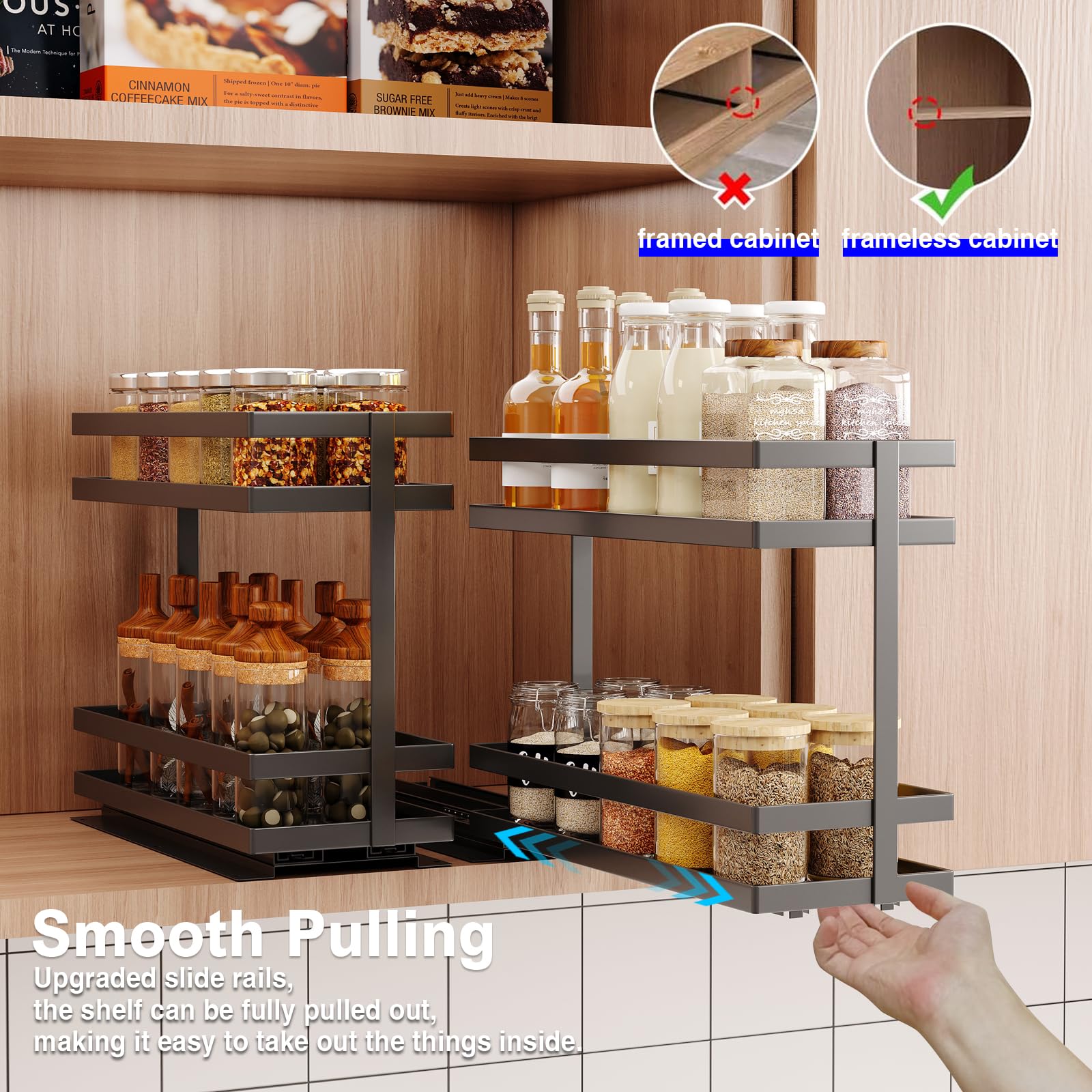 Pull Out Spice Rack Organizer for Cabinet