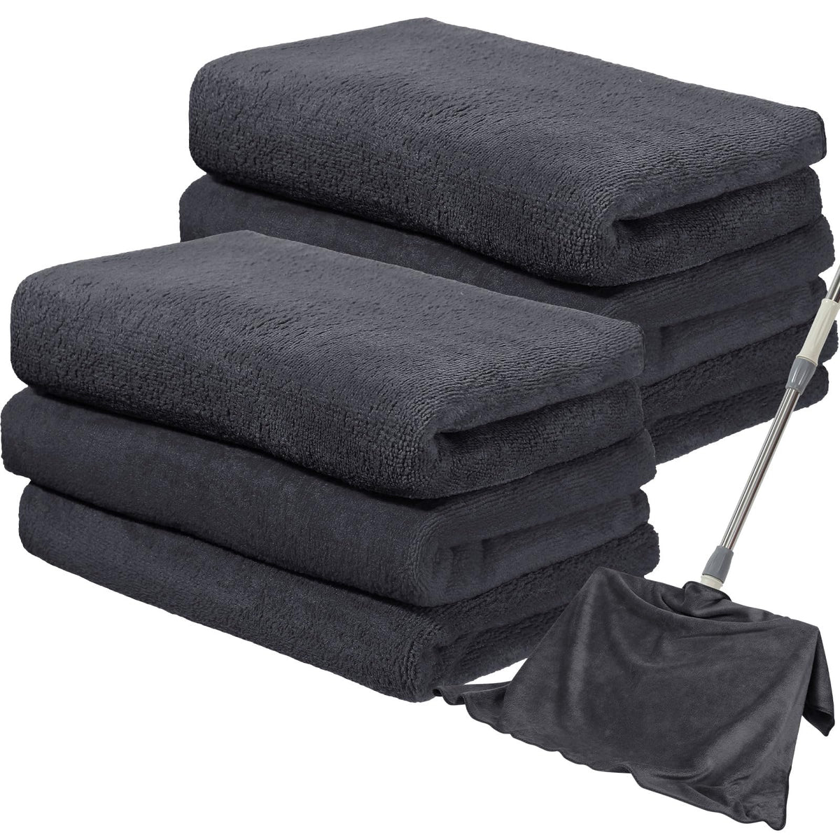 6 Pcs Extra Large Microfiber Cleaning Cloth 30" x 20" Washable Reusable Microfiber Towel Streak Free Lint Free Cloth for Cleaning Home Glass Office Window Bathrooms (6 Count)