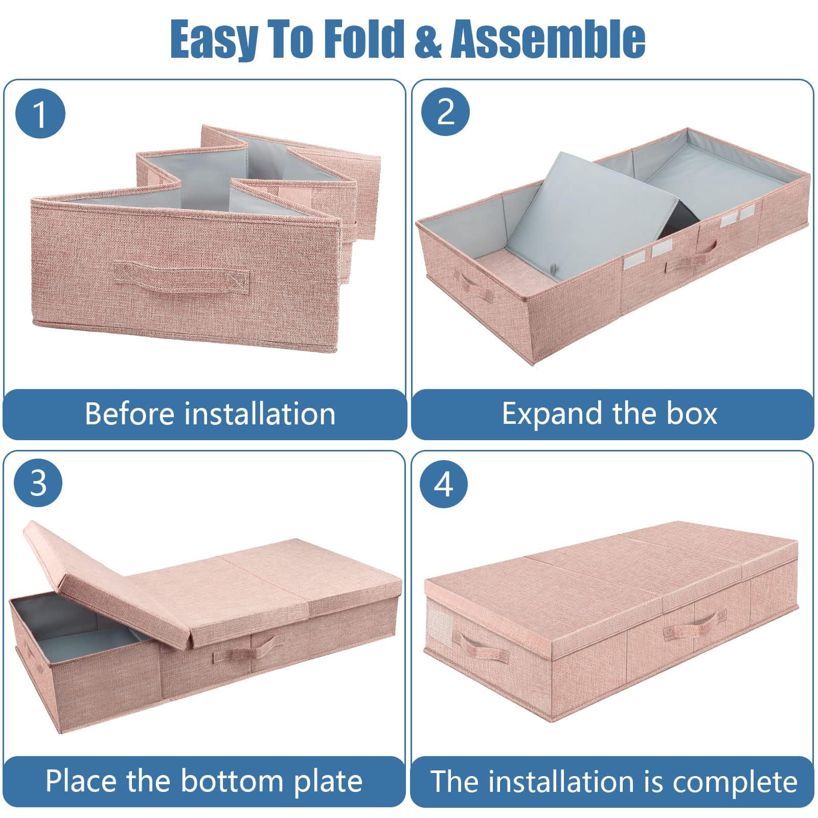 2Pack Large Underbed Storage Containers Bin with Lids