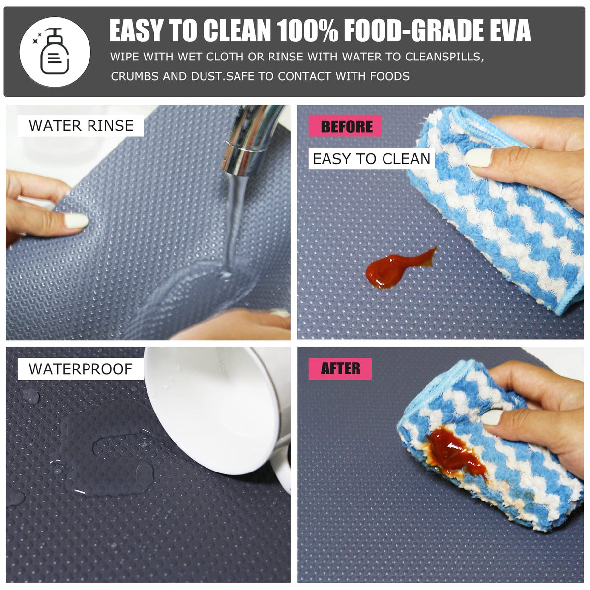 8Pcs Refrigerator Liners (14.5 Sq Ft)