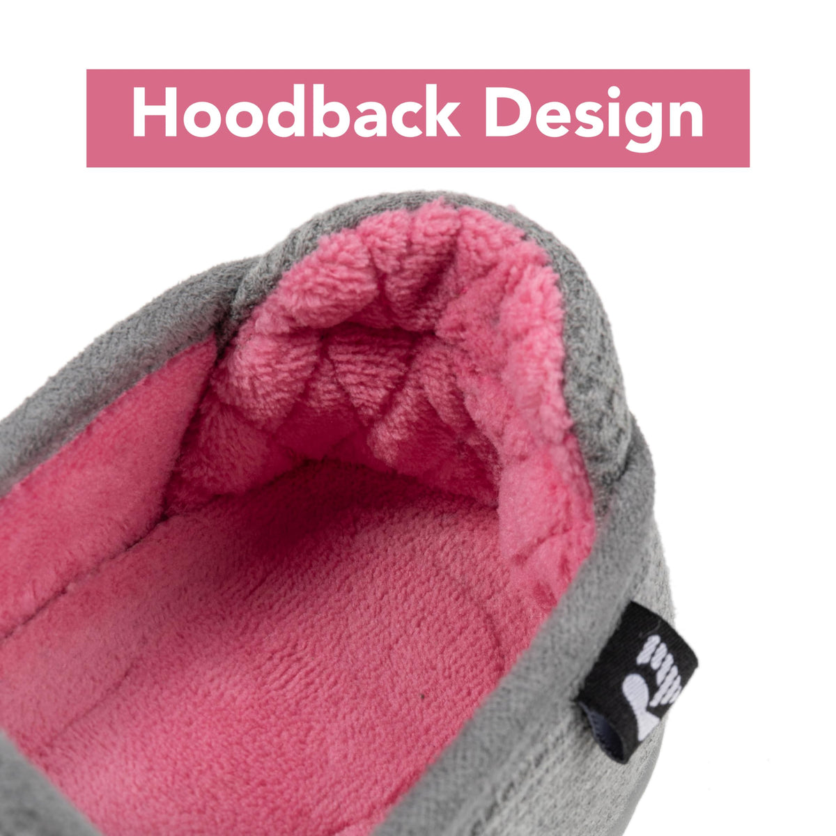 Women's Two Tone Hoodback Slipper with Removable Insole