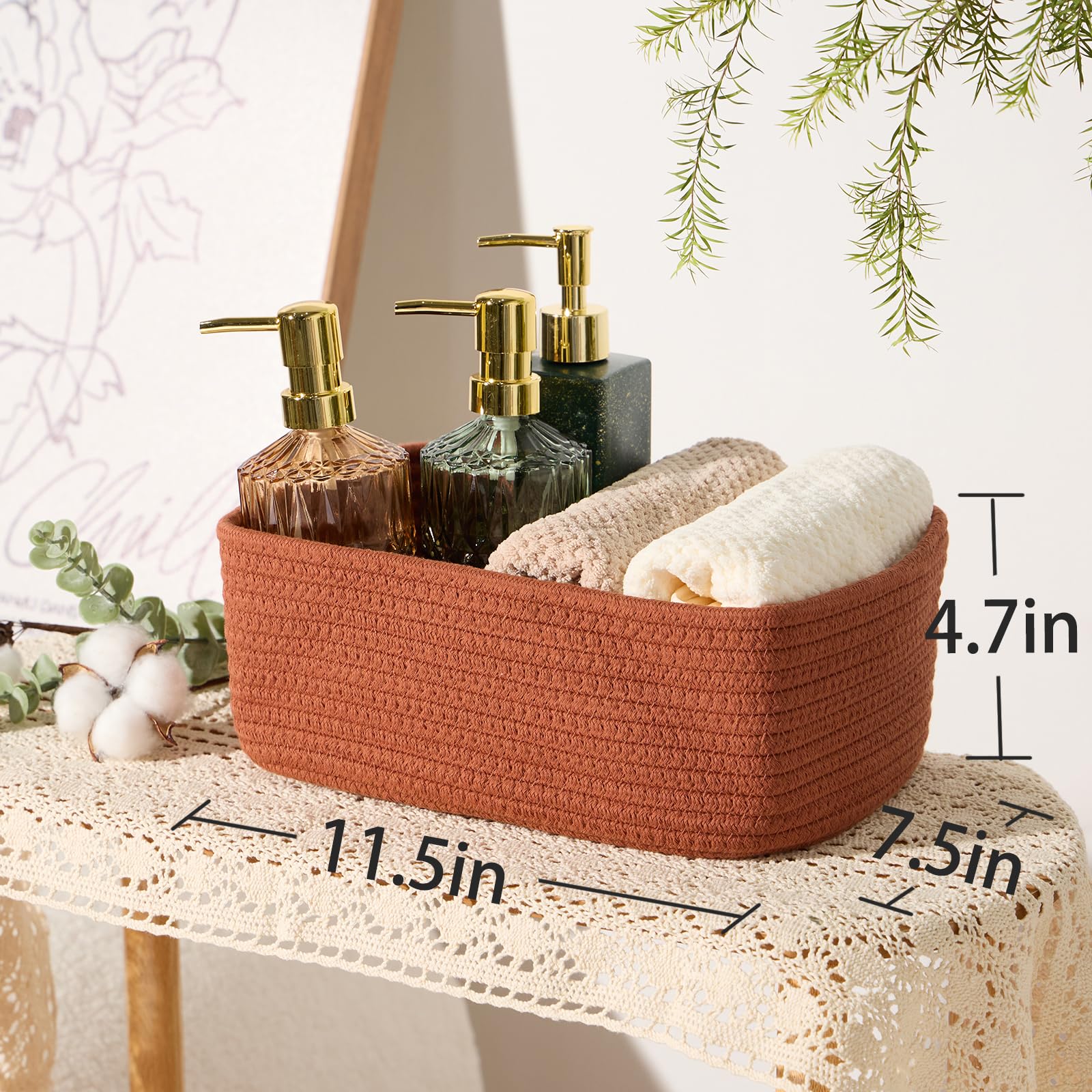 Small Storage Baskets for Organizing (4 Count)