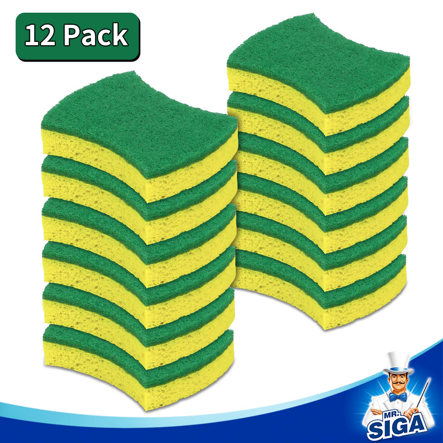 Heavy Duty Cellulose Scrub Sponge (12 Count)