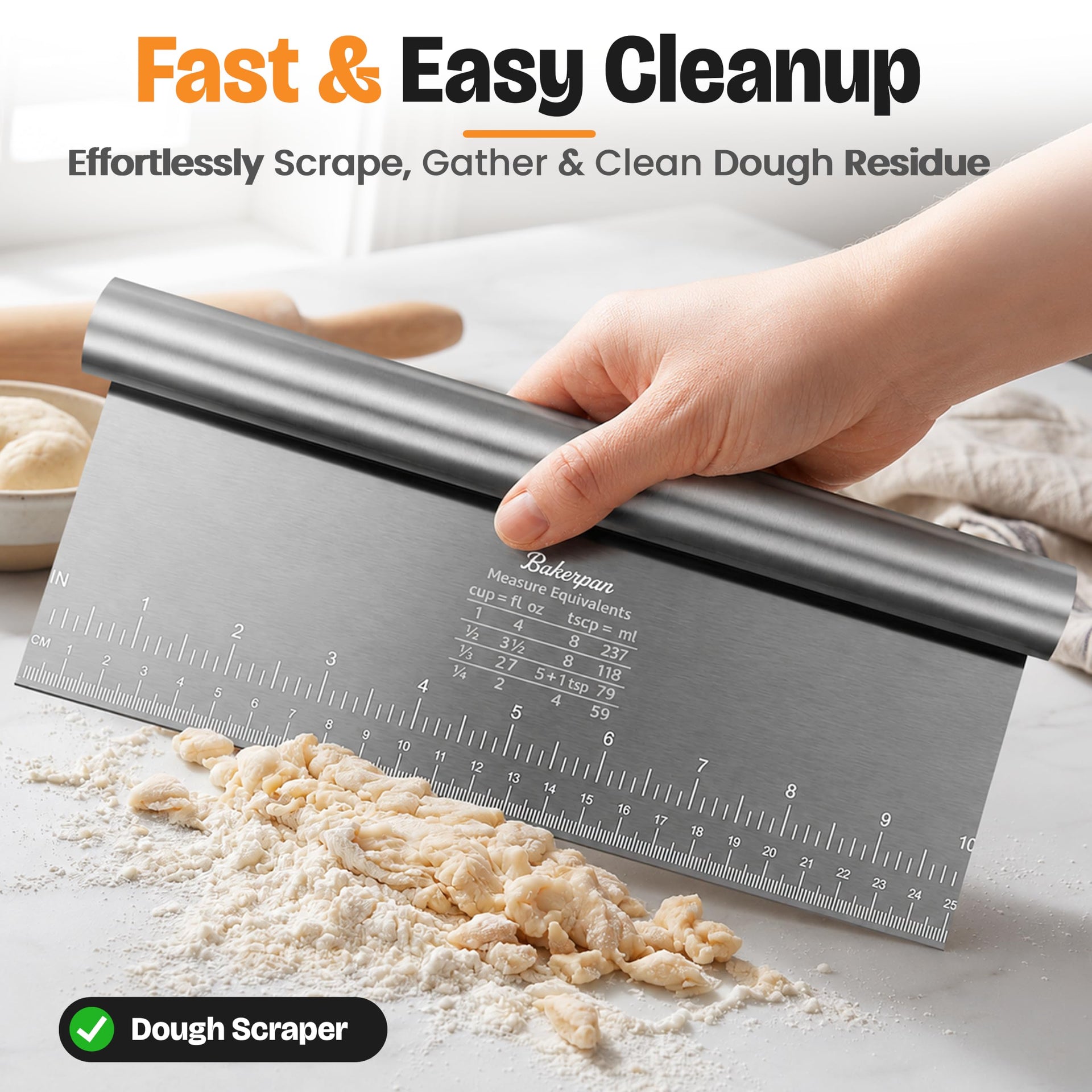 Stainless Steel Heavy Duty Dough Cutter
