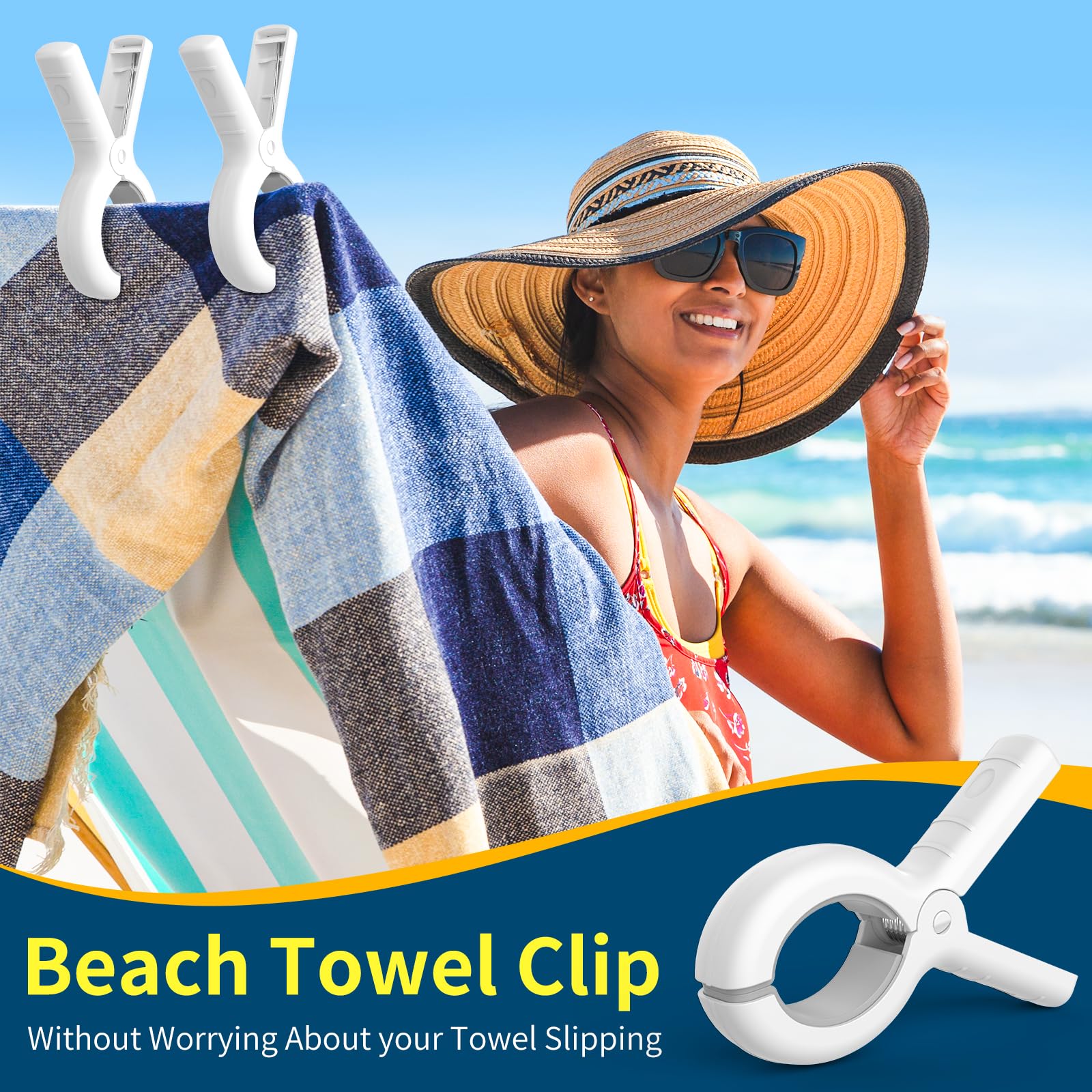 12 Pack Beach Towel Clips (12 Count)