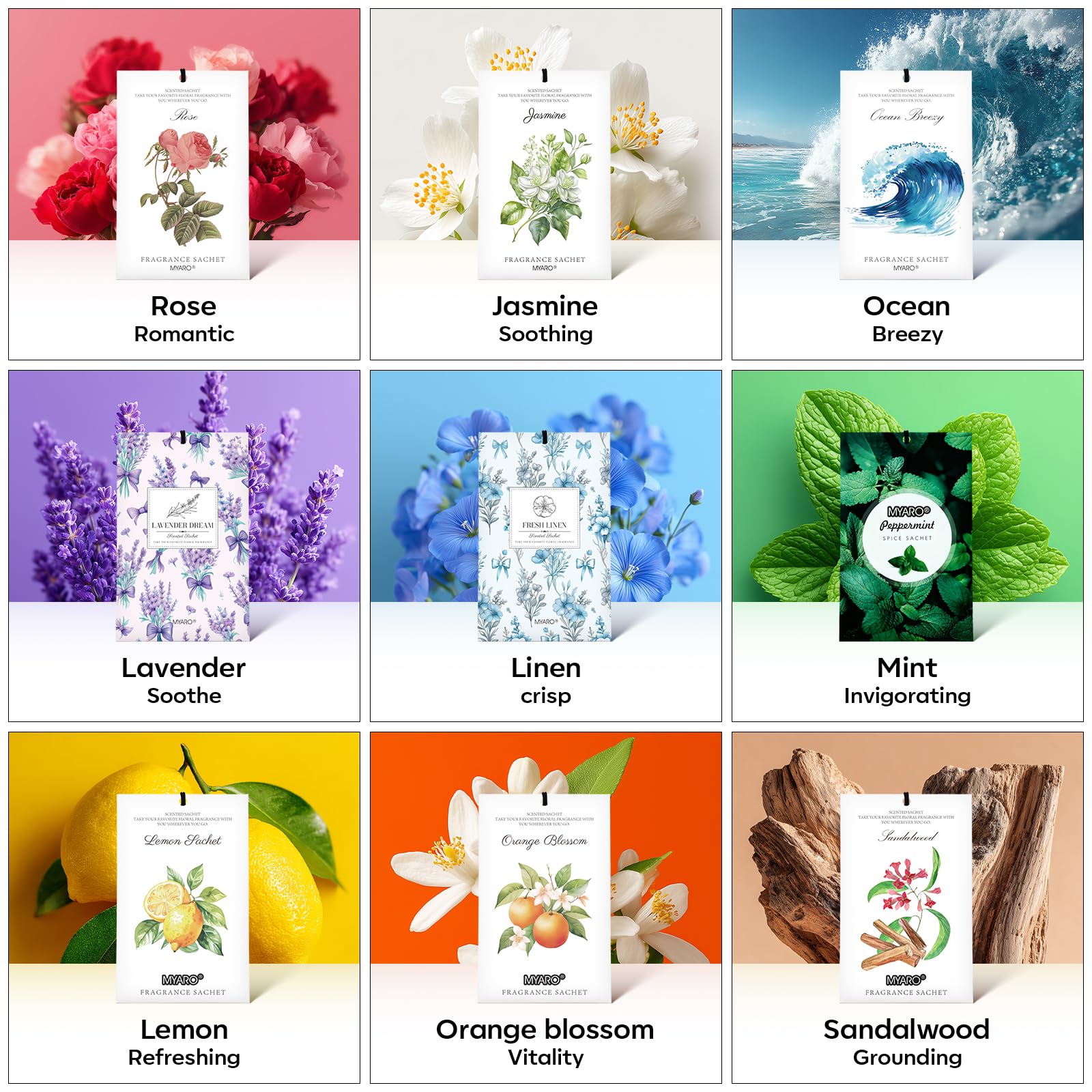 20Pcs Lavender Linen Scented Sachets (20 Count)