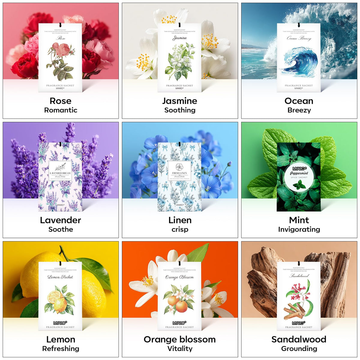 20Pcs Lavender Linen Scented Sachets (20 Count)