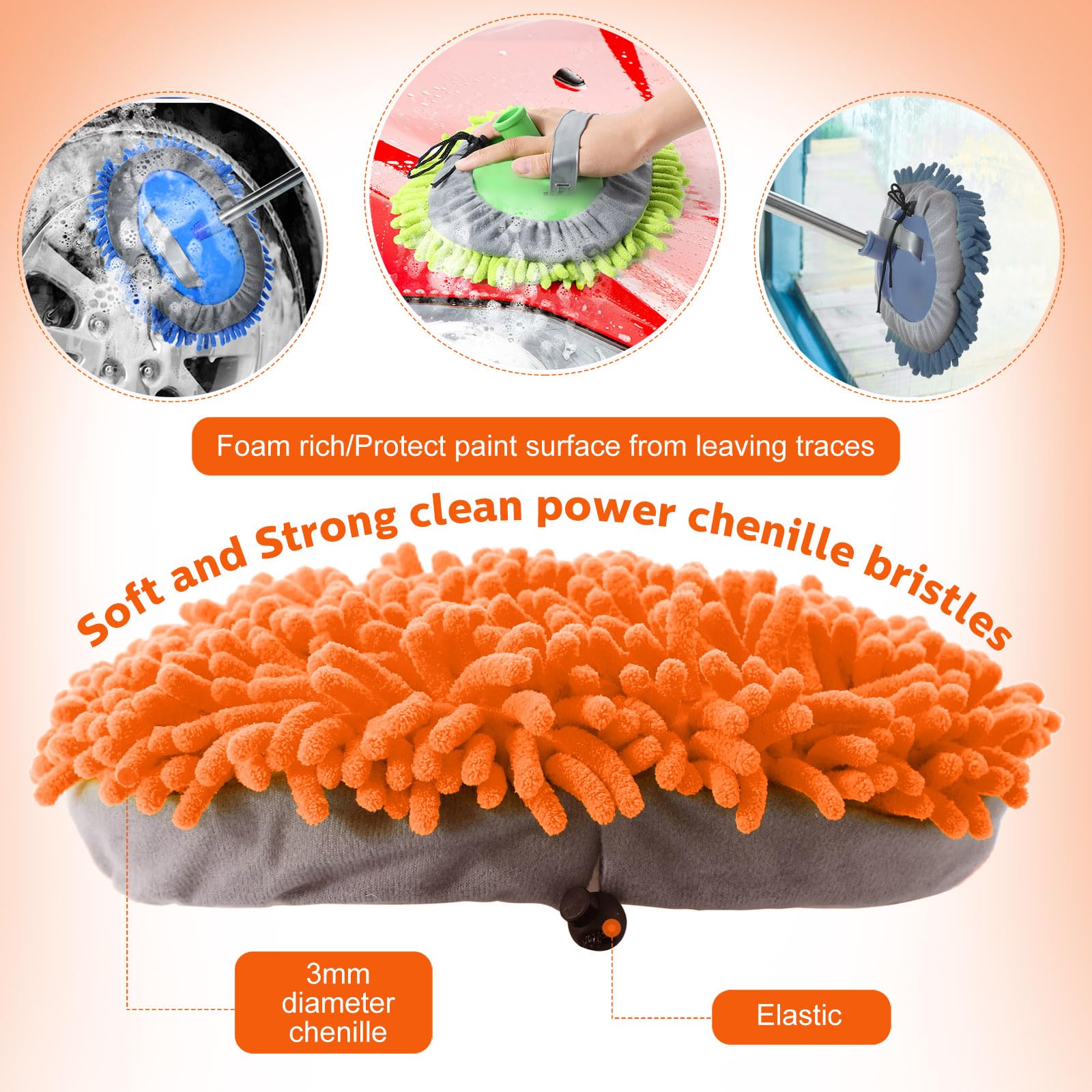 5 Pcs Car Wash Mitt Set (5 Count)