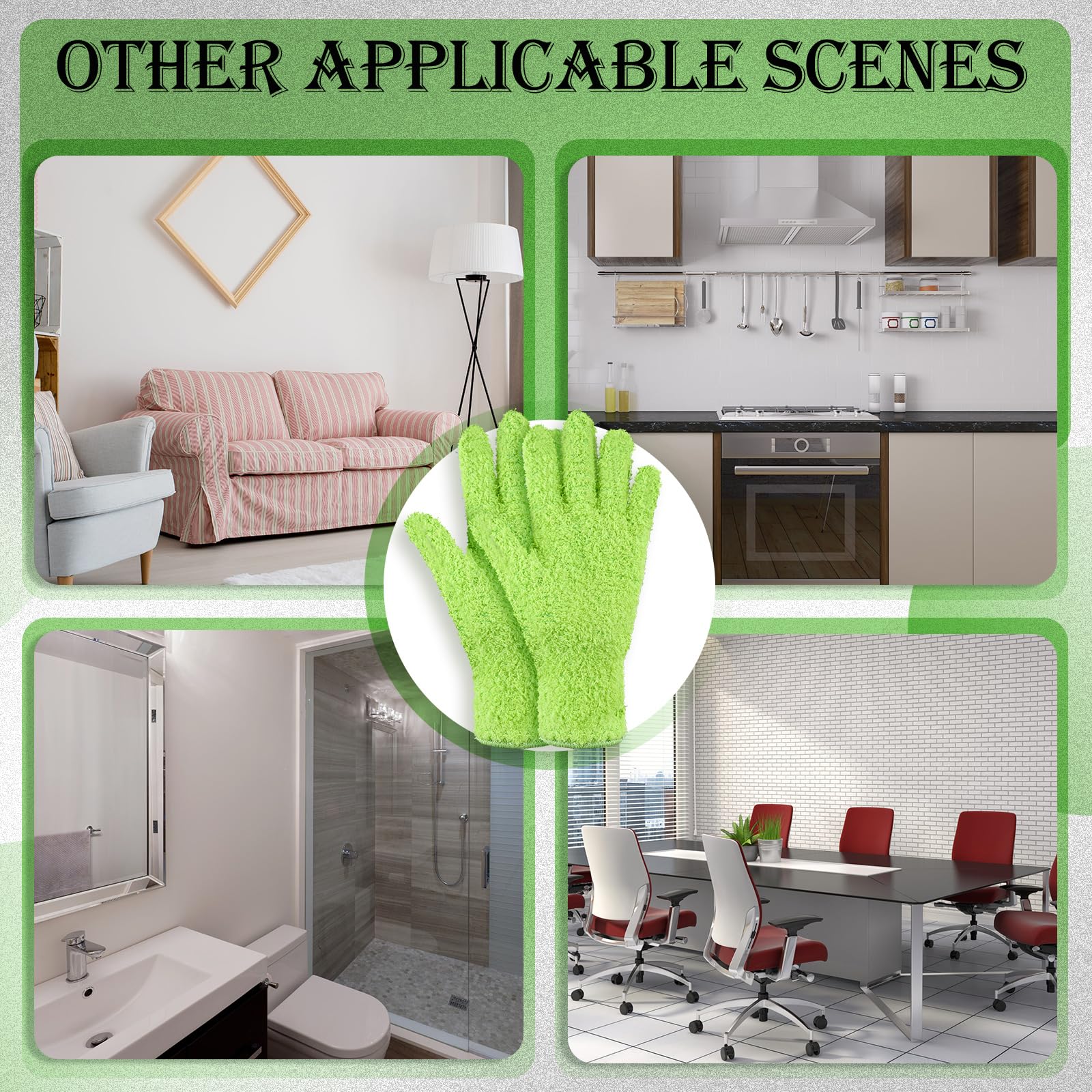 12 Pairs Microfiber Dusting Gloves for Plants Leaf (12 Count)