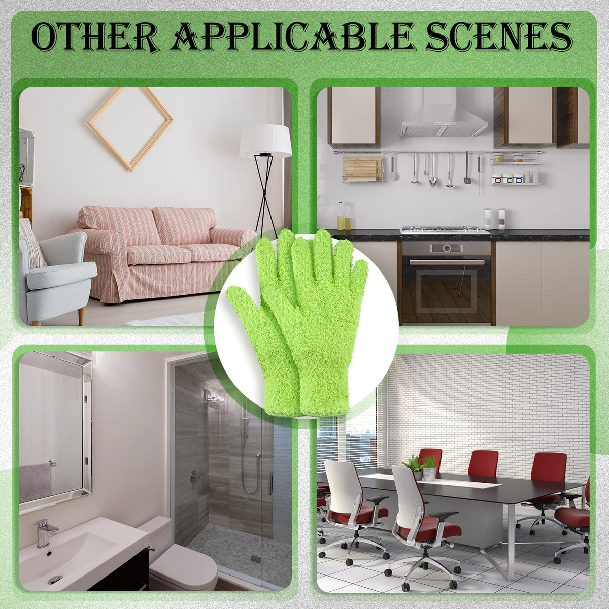 12 Pairs Microfiber Dusting Gloves for Plants Leaf (12 Count)