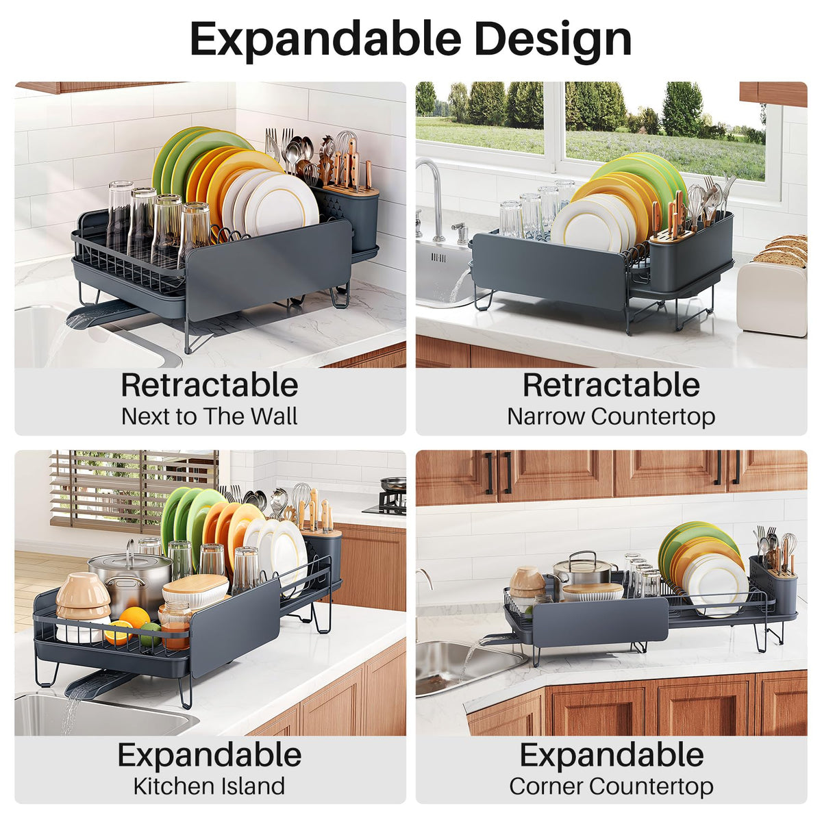 Large Dish Drying Rack for Kitchen Counter