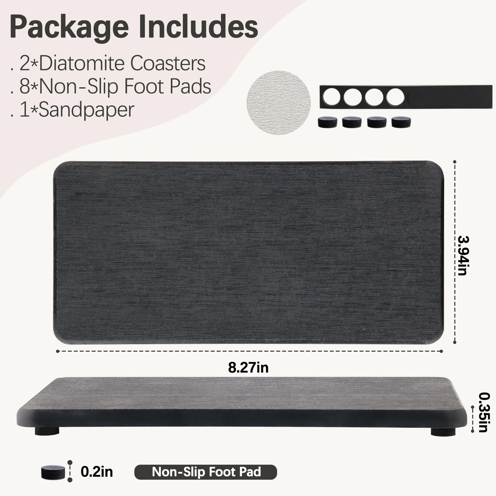 2 Pcs Sink Stone Soap Trays (2 Count)