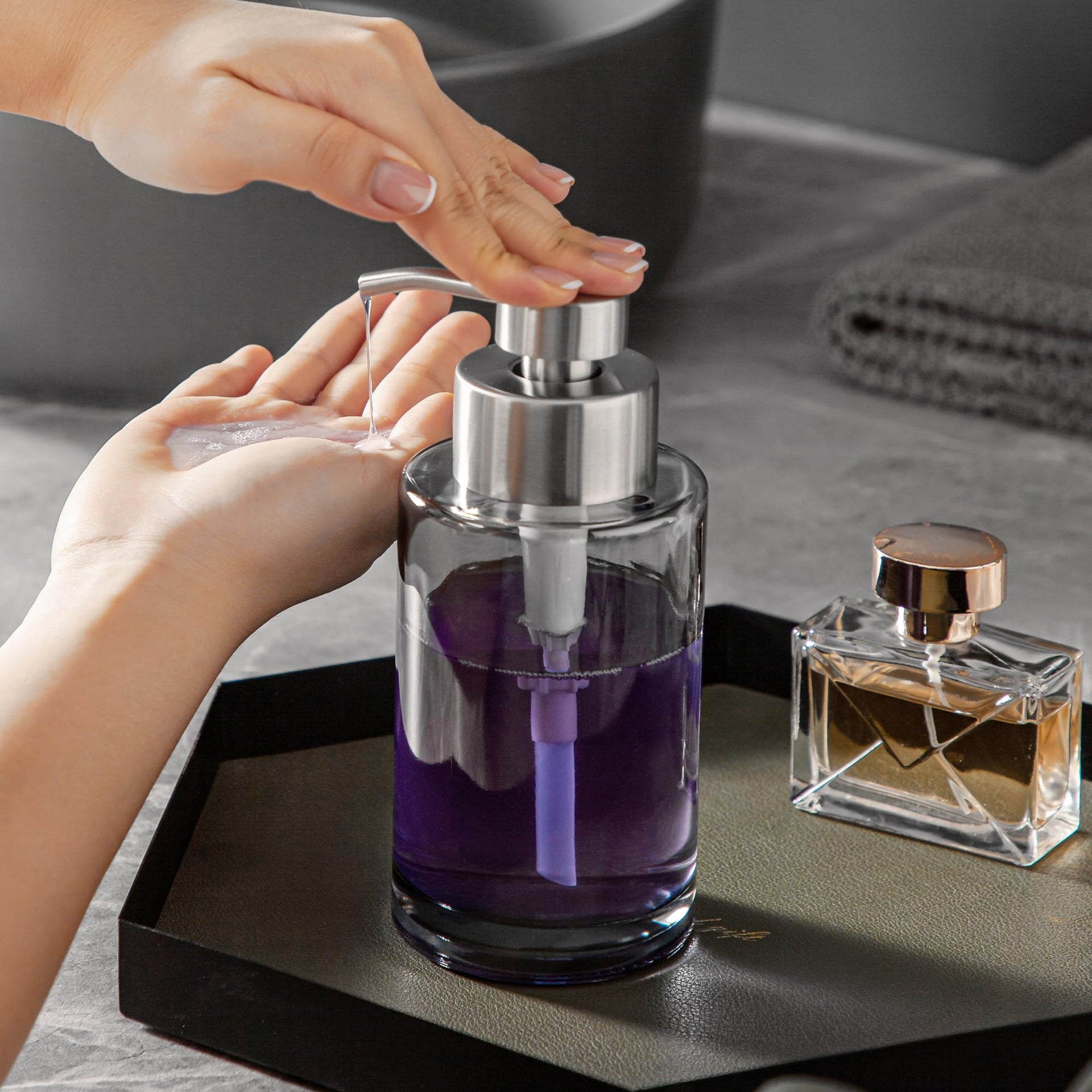 Silver Soap Dispenser