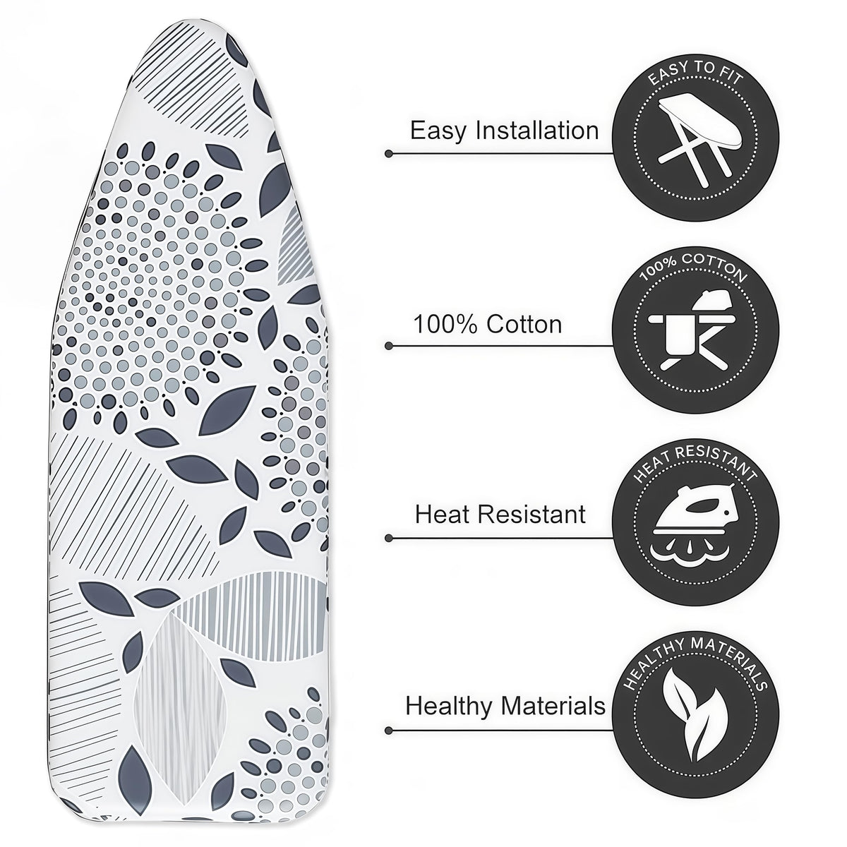 Ironing Board Cover with Two 5MM Thick Feltpads