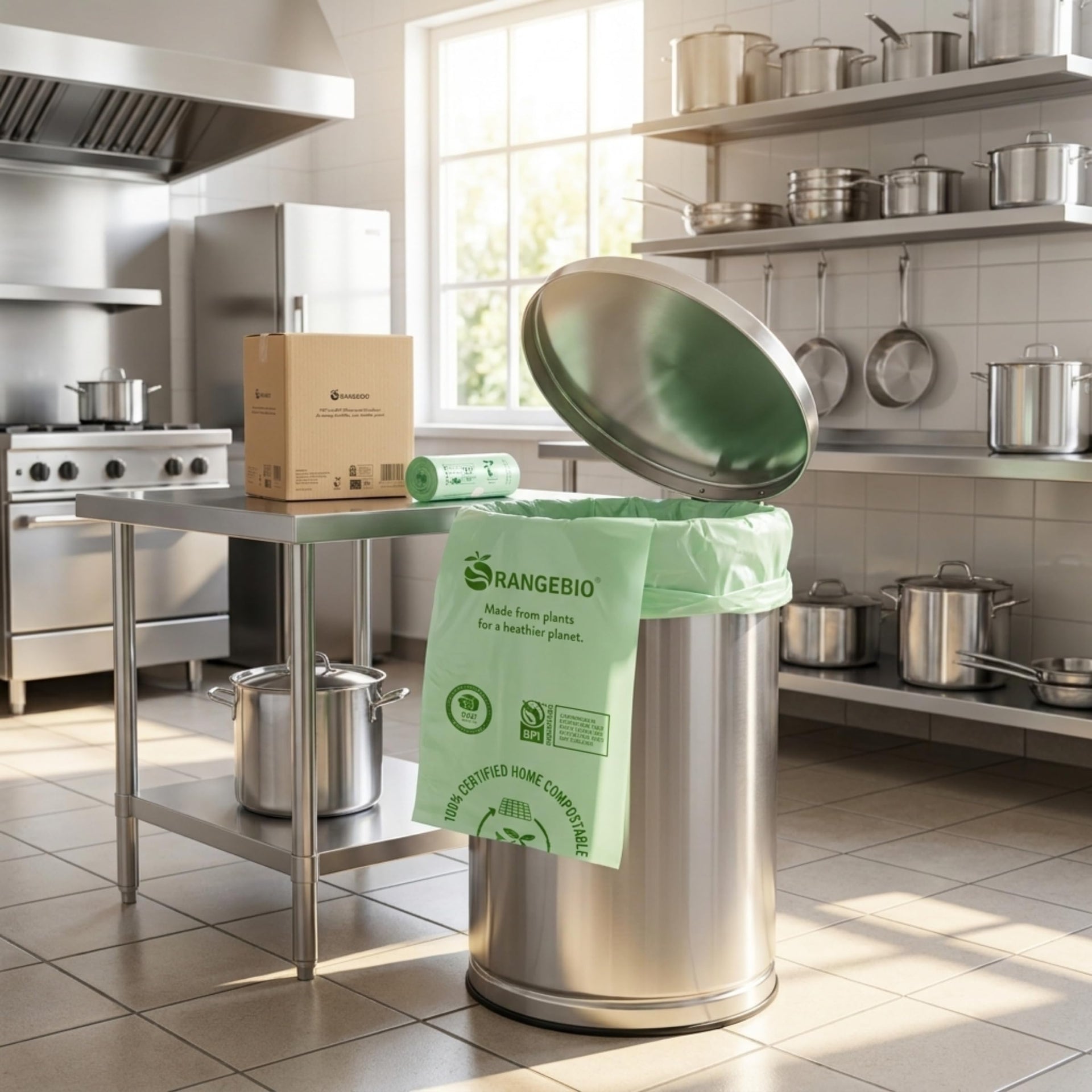55 Gallon Compostable Trash Bags (15 Count)