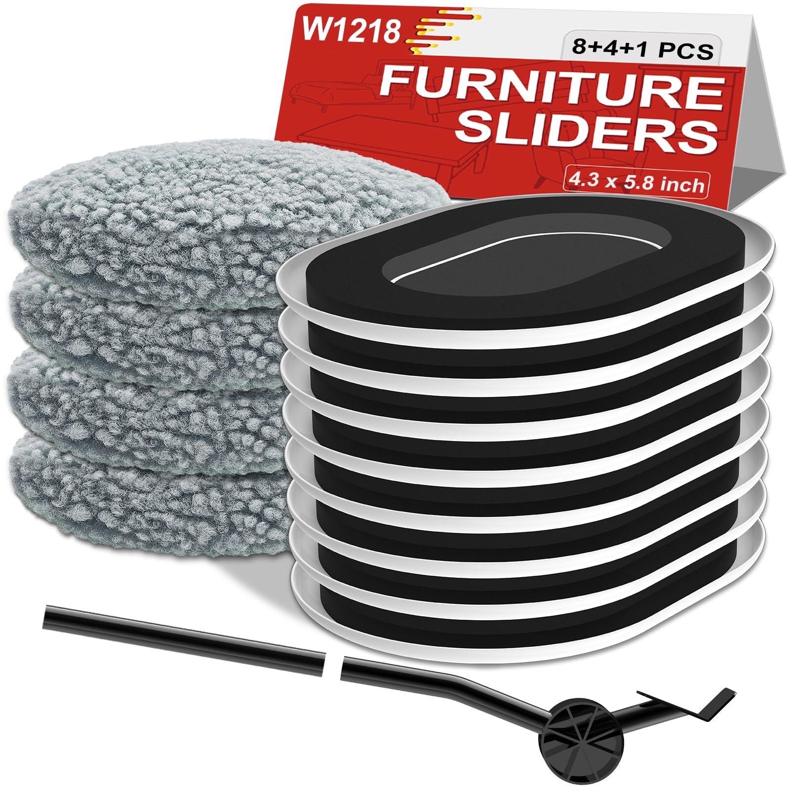 Furniture Sliders for Hardwood Floors (12 Count)