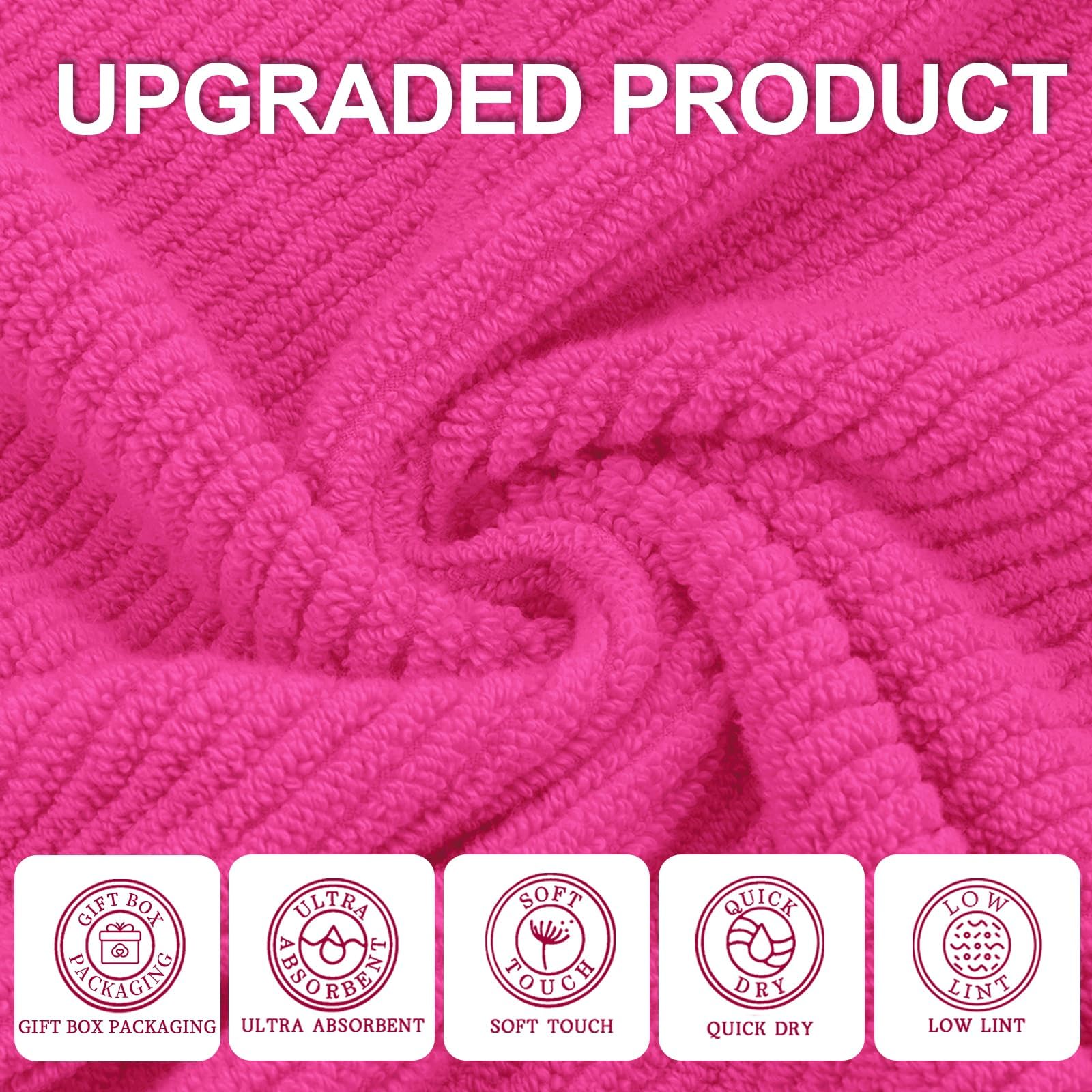 Hot PinkHand Towels 4PC