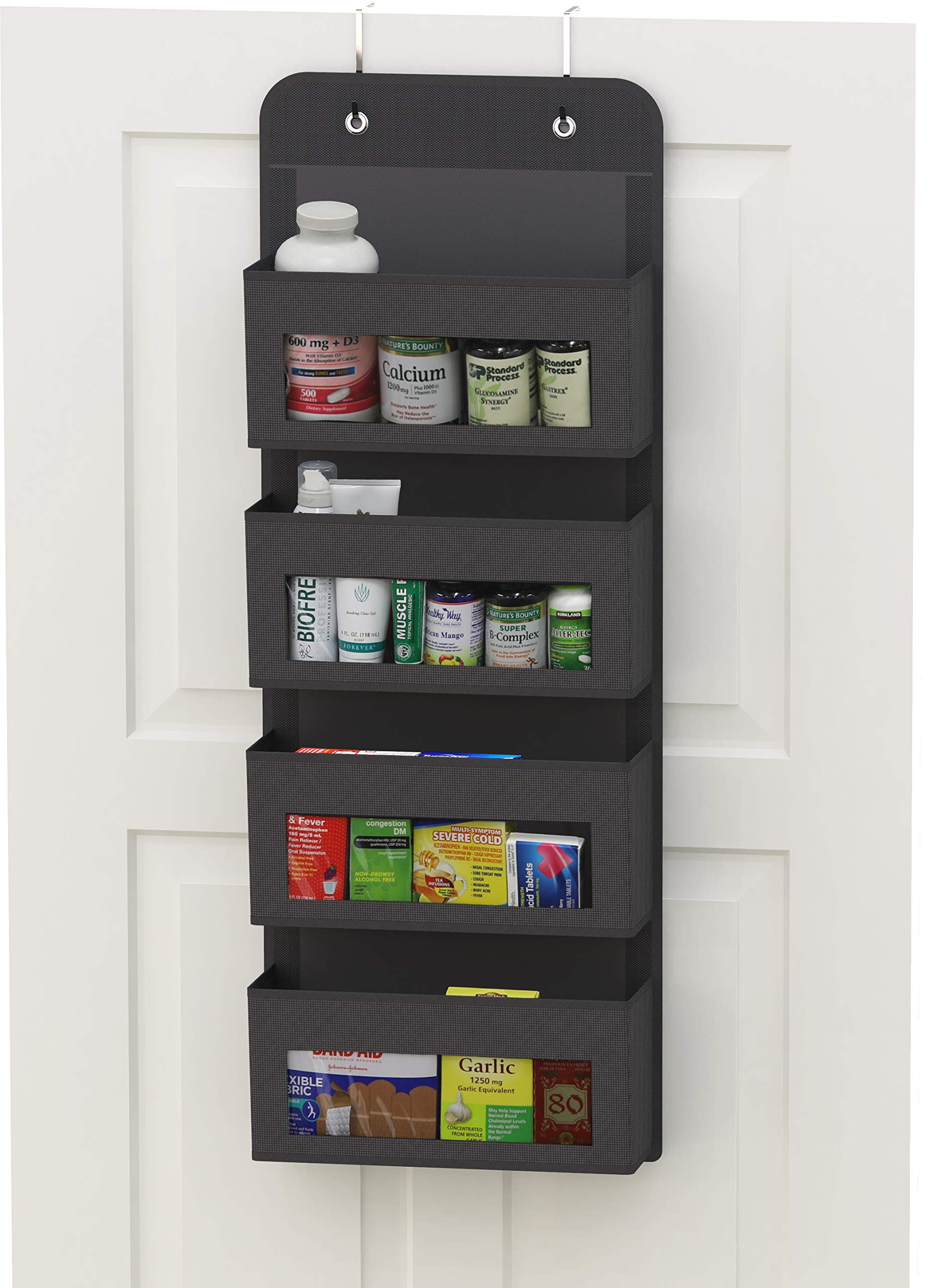 4 Clear Pocket Over Door Hanging Organizer