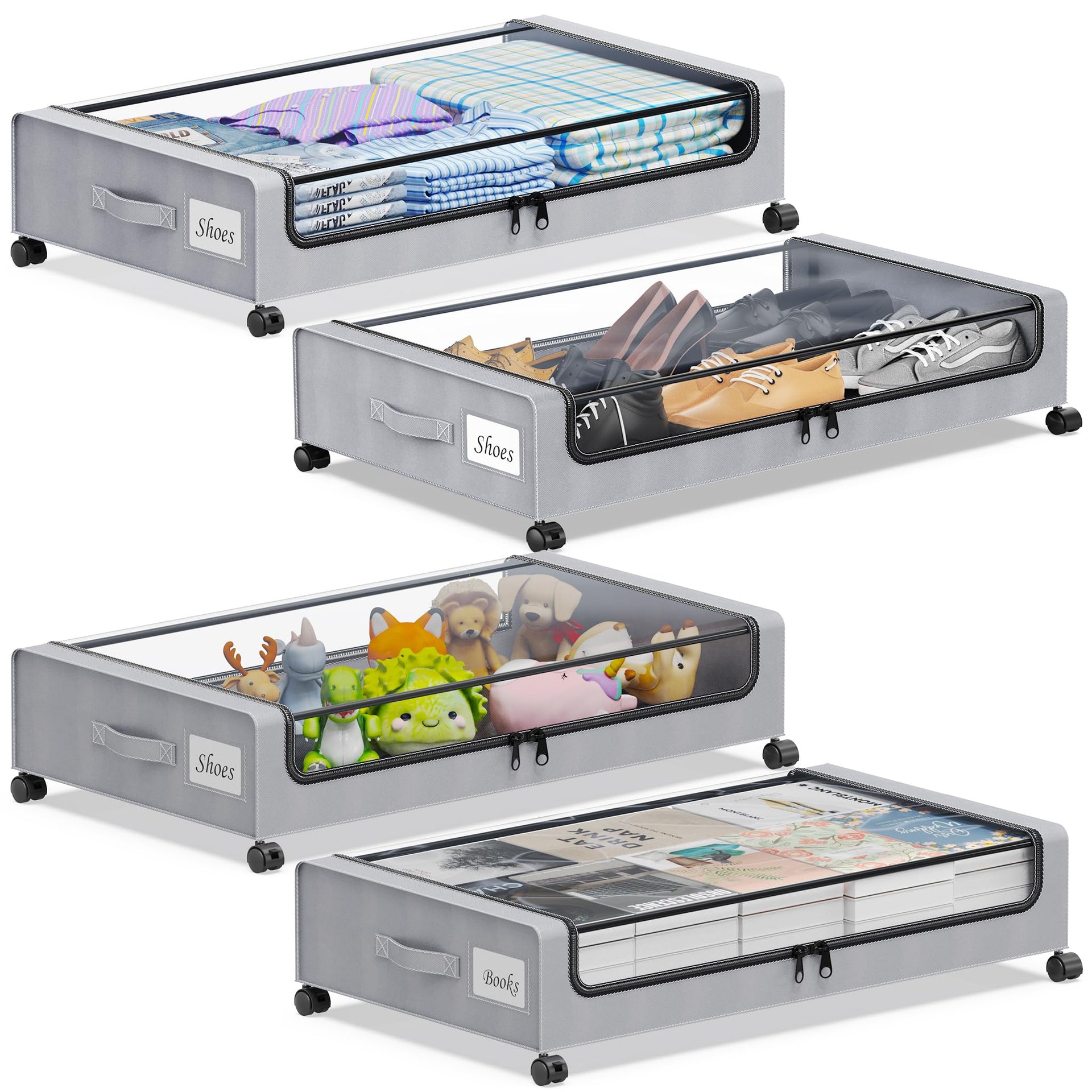 Under Bed Storage with Wheels (4 Count)