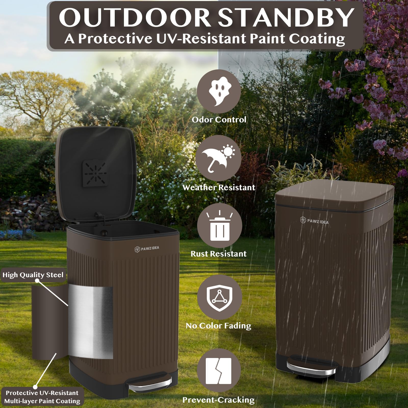 Dog Poop Trash Can Outside Odor Control