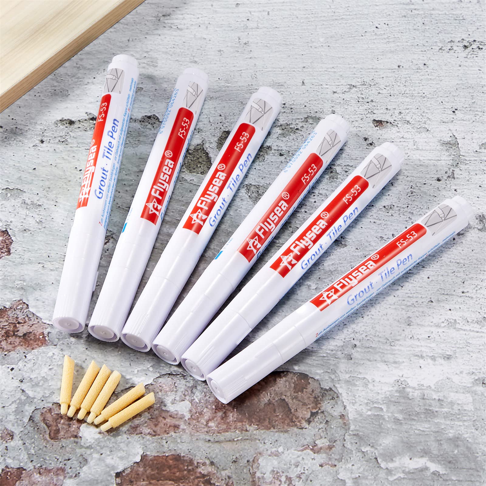 12 Pieces Grout Tile Pen Grout Restorer Pen Renew Repair Marker for Tile Wall Floor (12 Count)
