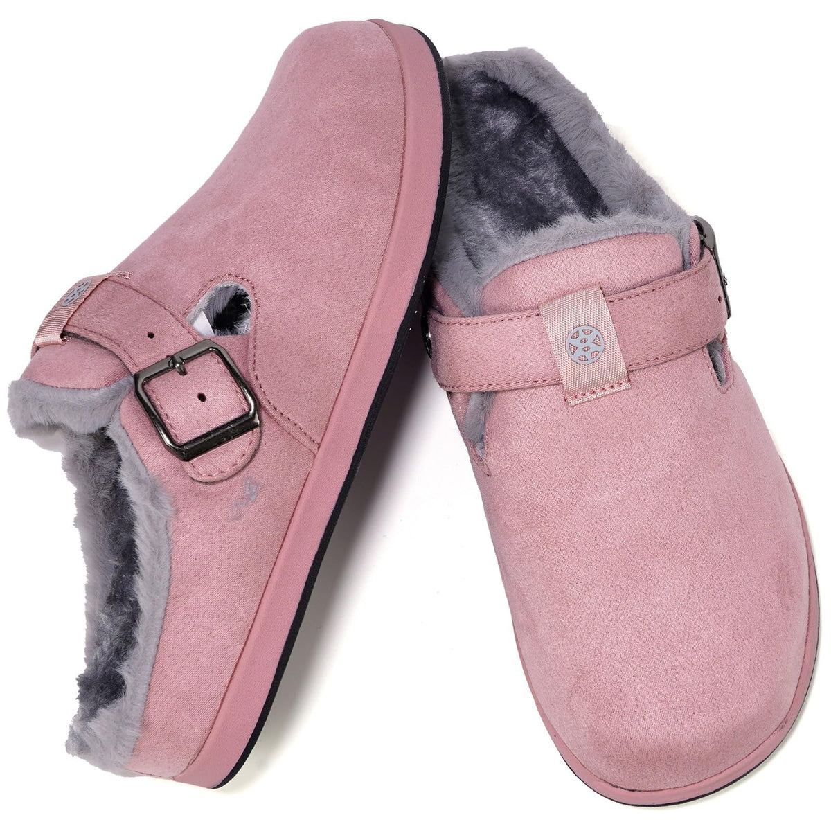 Fur Lined Clogs for Women Men Winter Slippers
