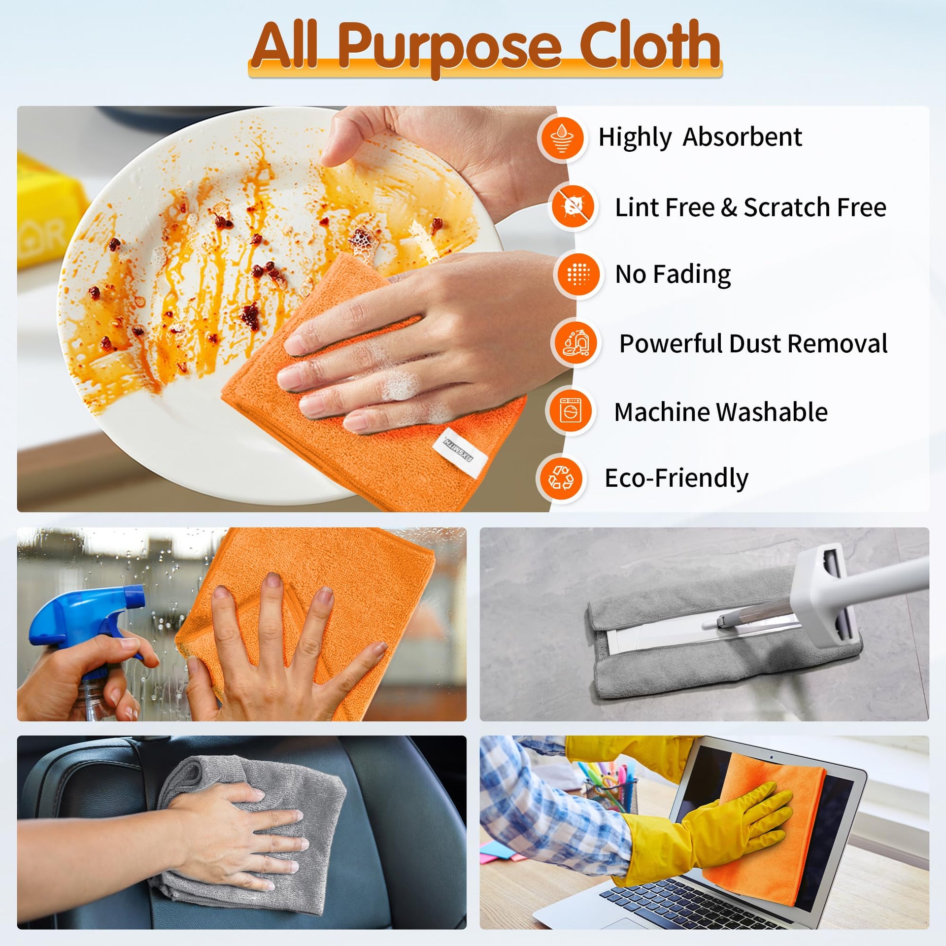 Microfiber Cleaning Cloth (12 Count)