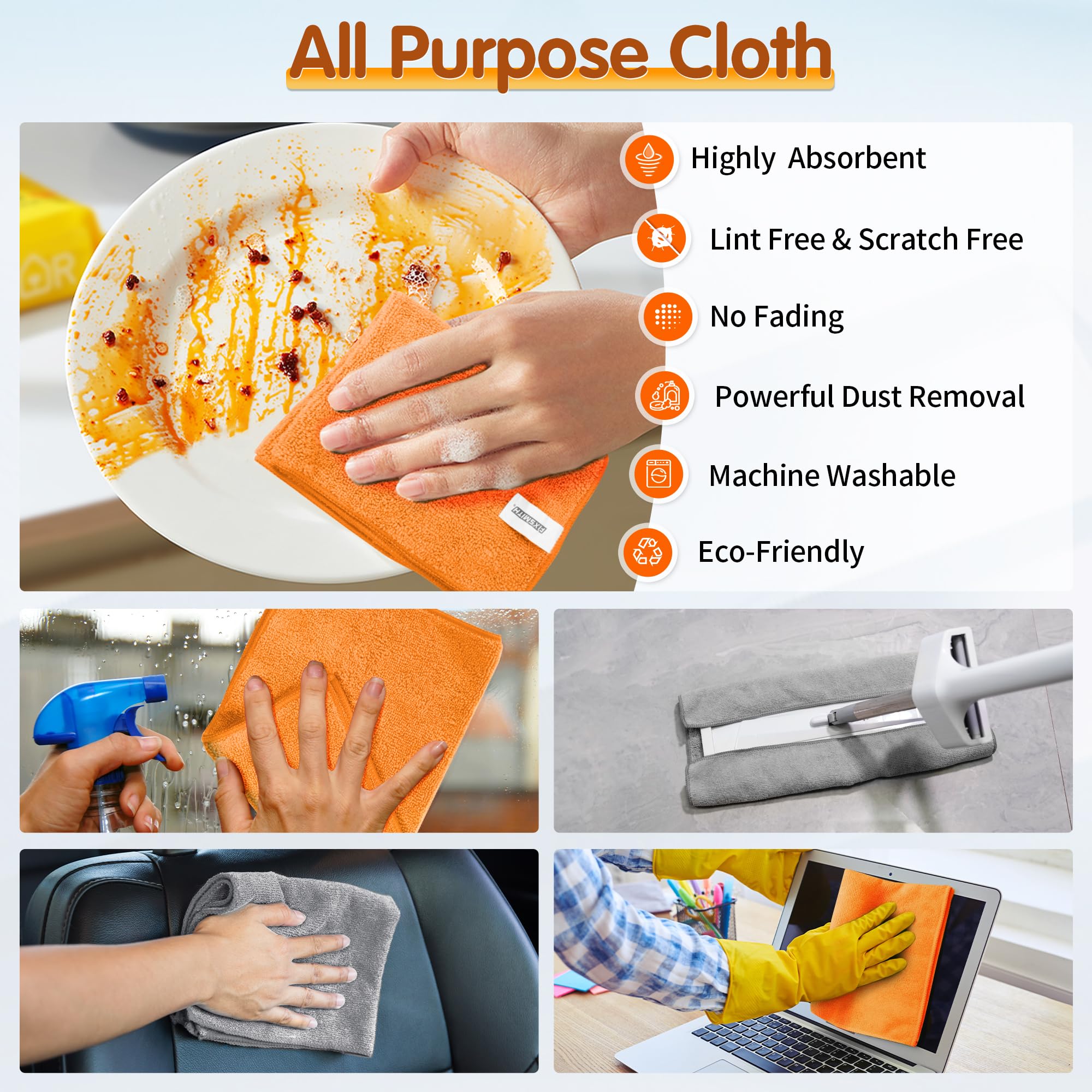 Microfiber Cleaning Cloth (12 Count)
