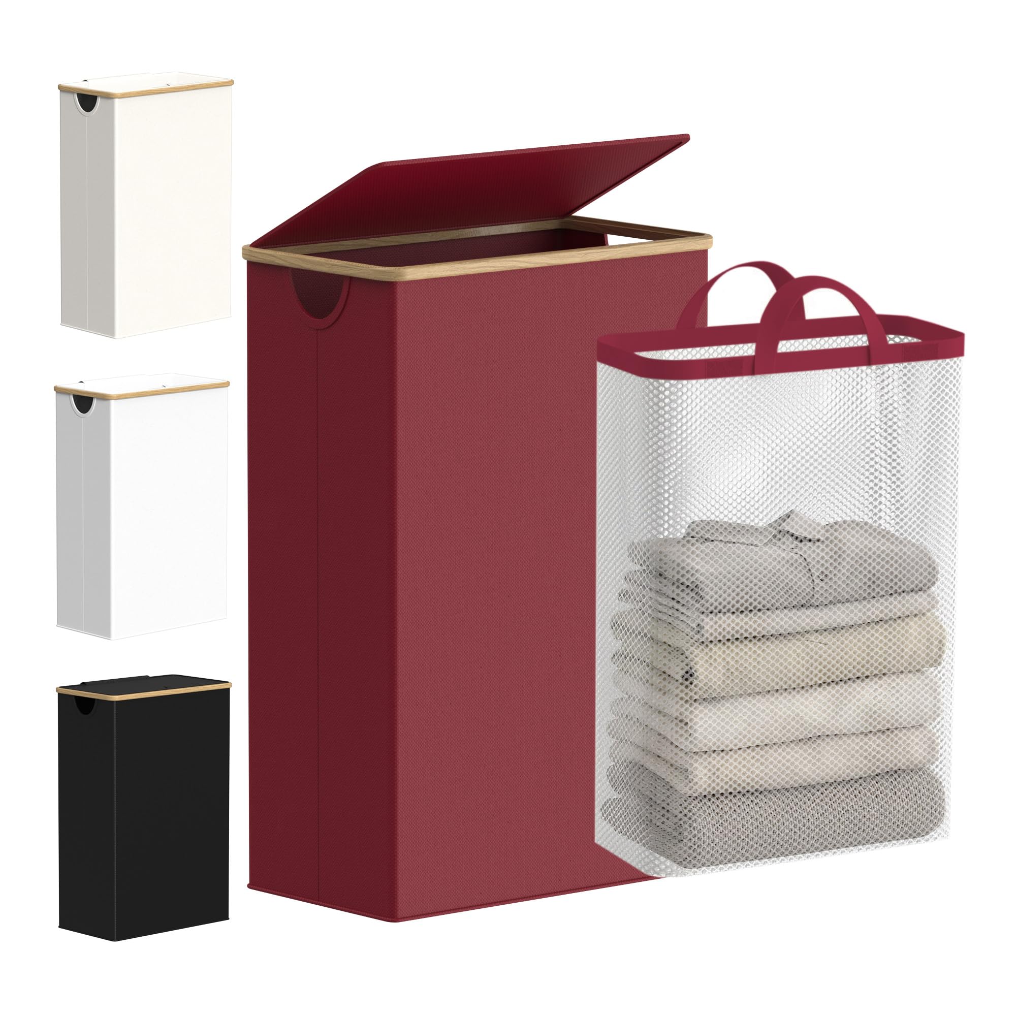Slim Laundry Basket with Lid