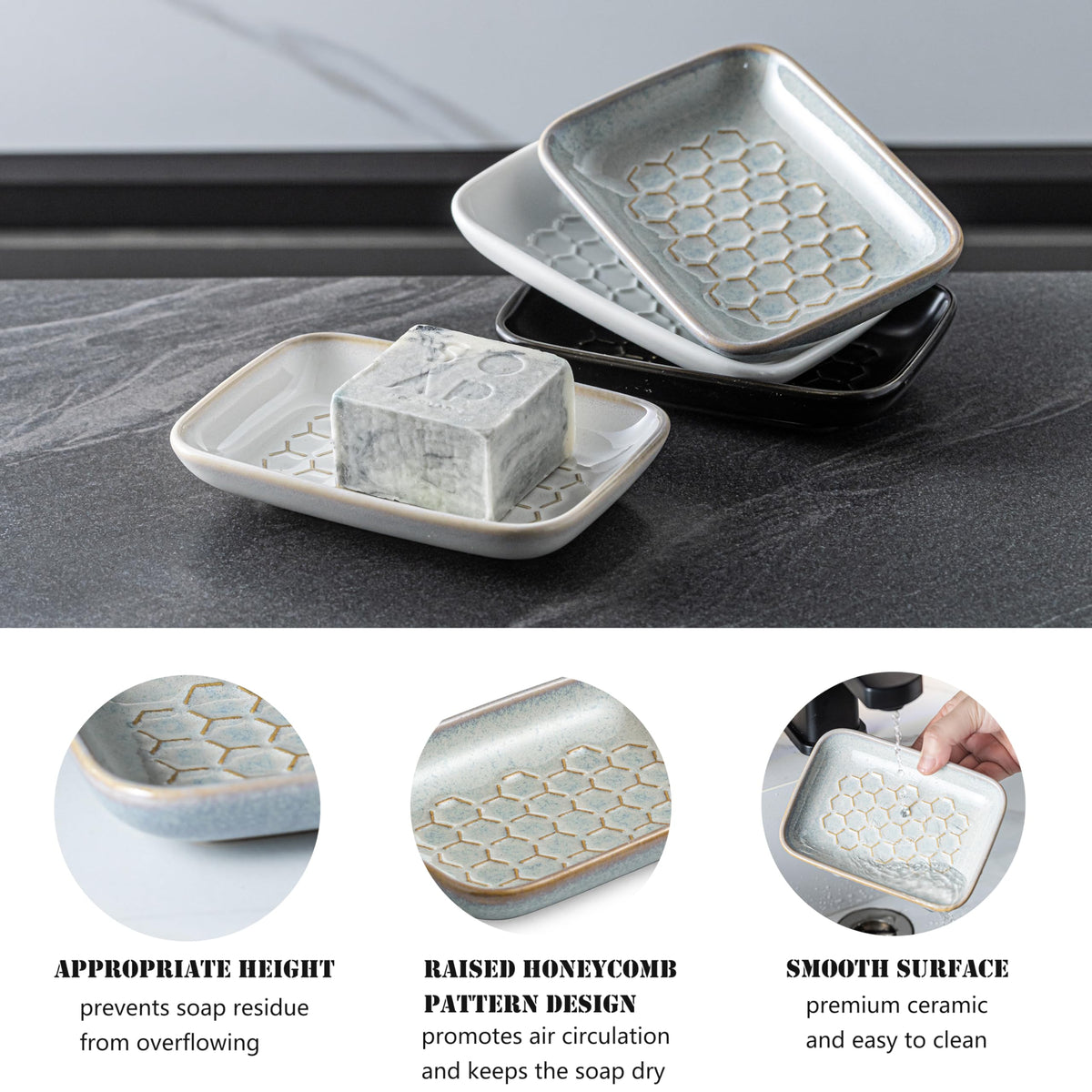Ceramic Soap Dish for Shower
