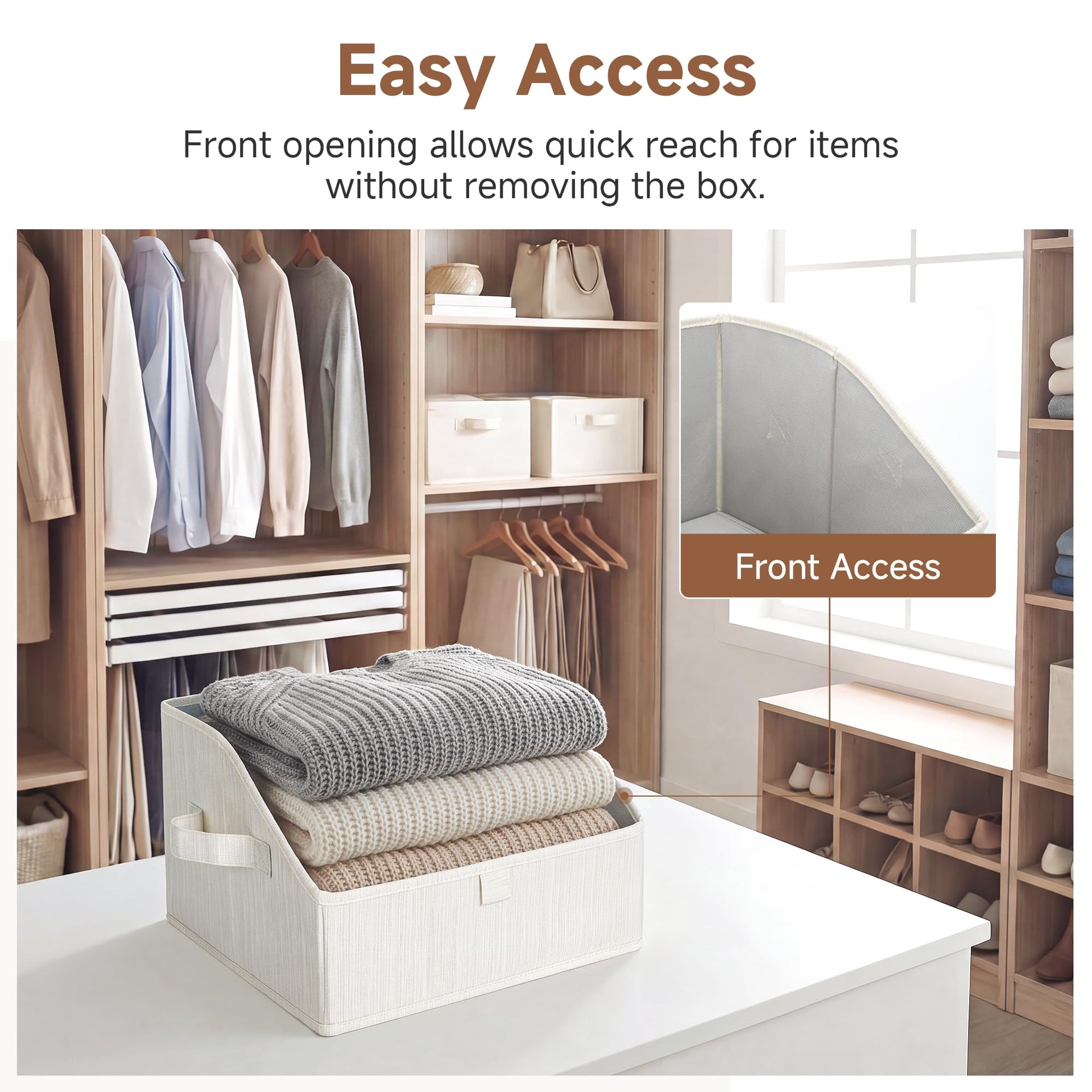 Closet Storage Bins Trapezoid (3 Count)
