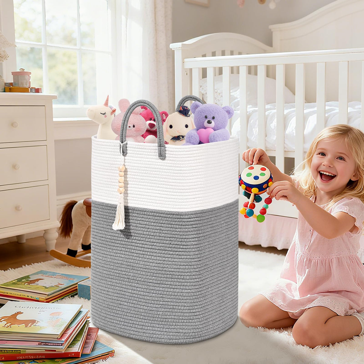 Woven Laundry Basket for Clothes (81.12 Ounce)