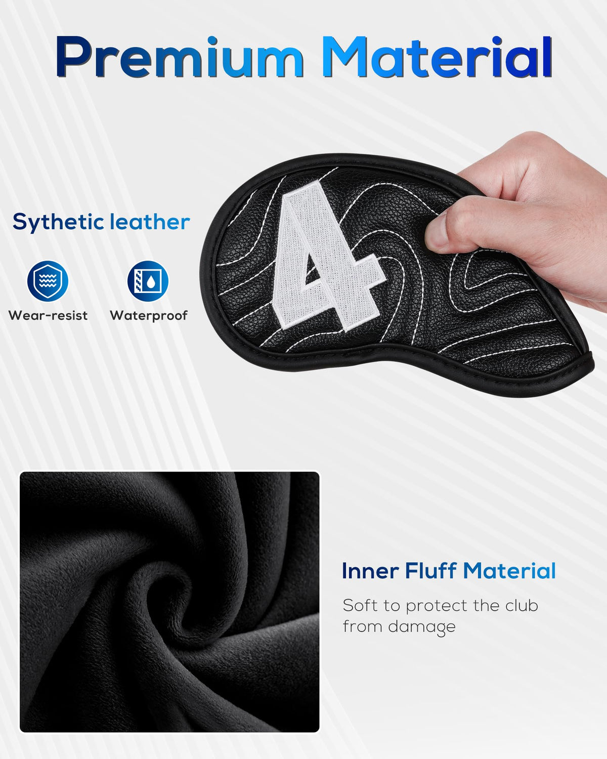 Magnetic Golf Iron Club Covers