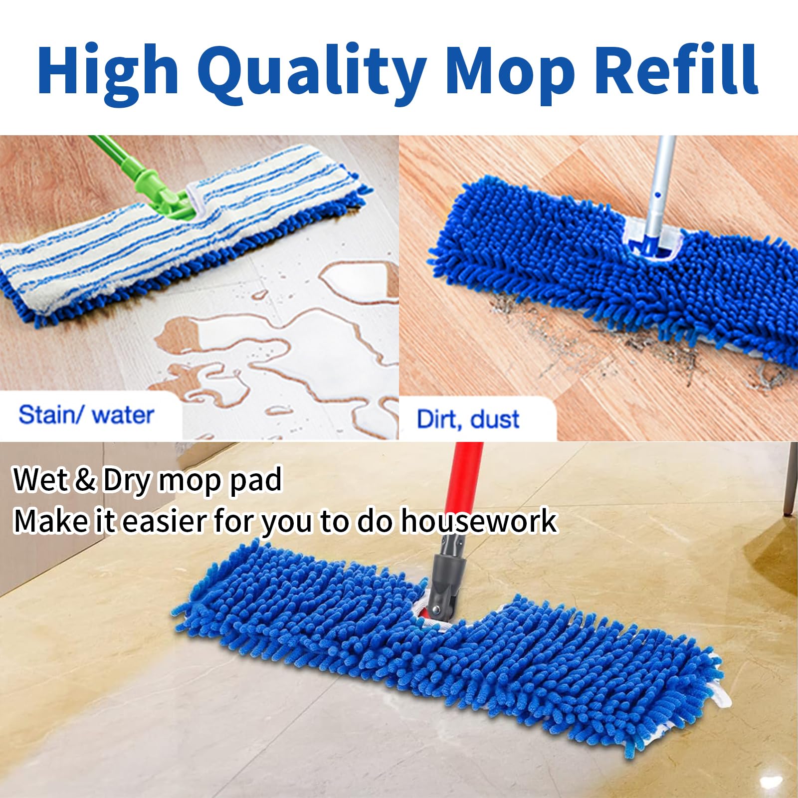 4 Pack Mop Heads Replacements Compatible with O (4 Count) - ModHome Supplies