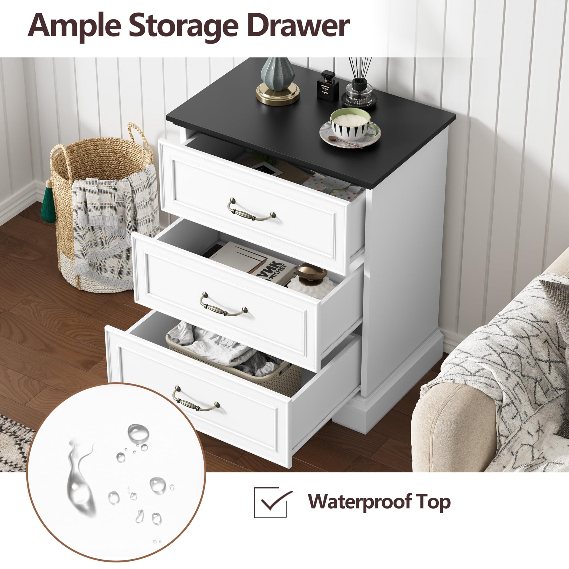3 Drawer Dresser for Bedroom