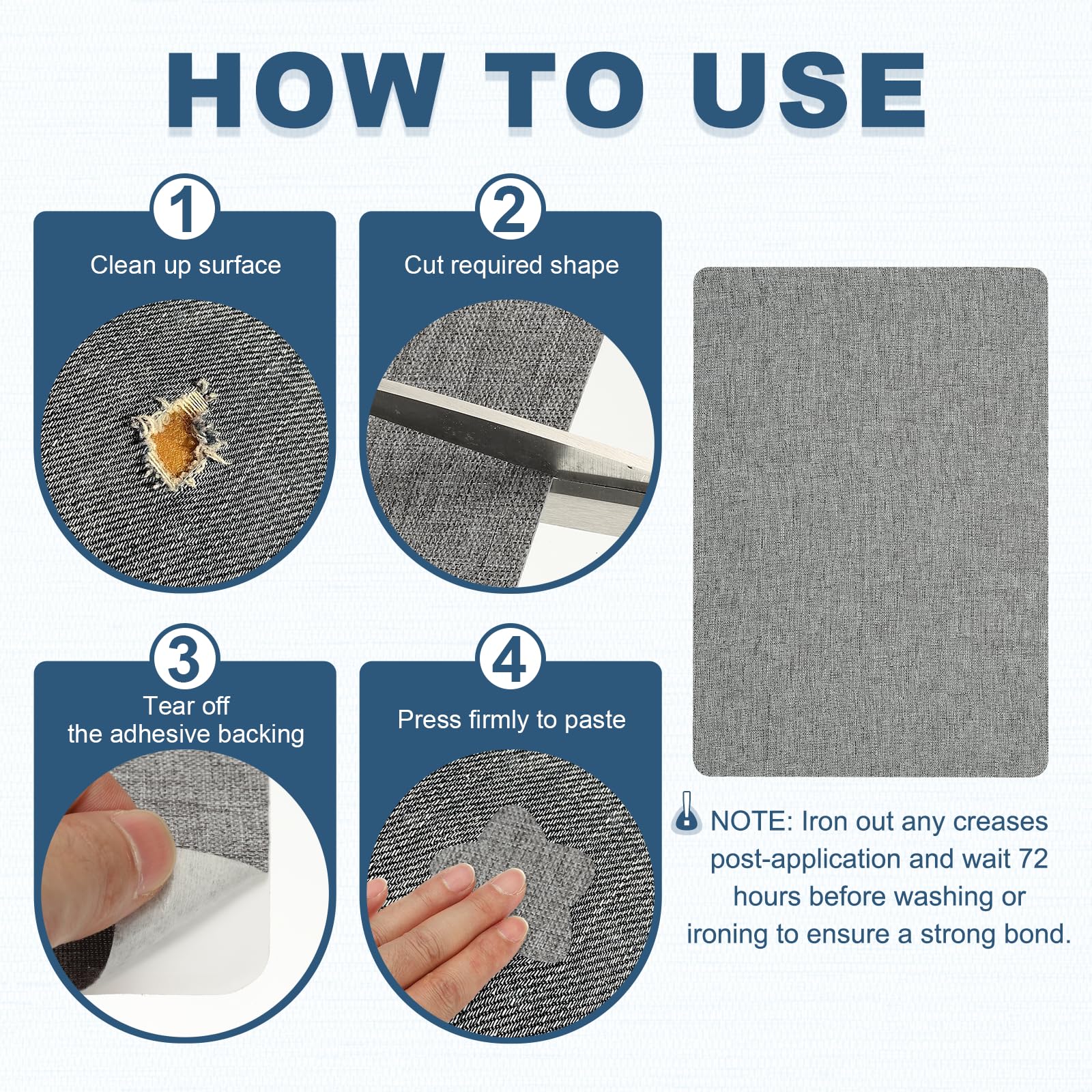 8x11 Inch Linen Repair Patches (2 Count)