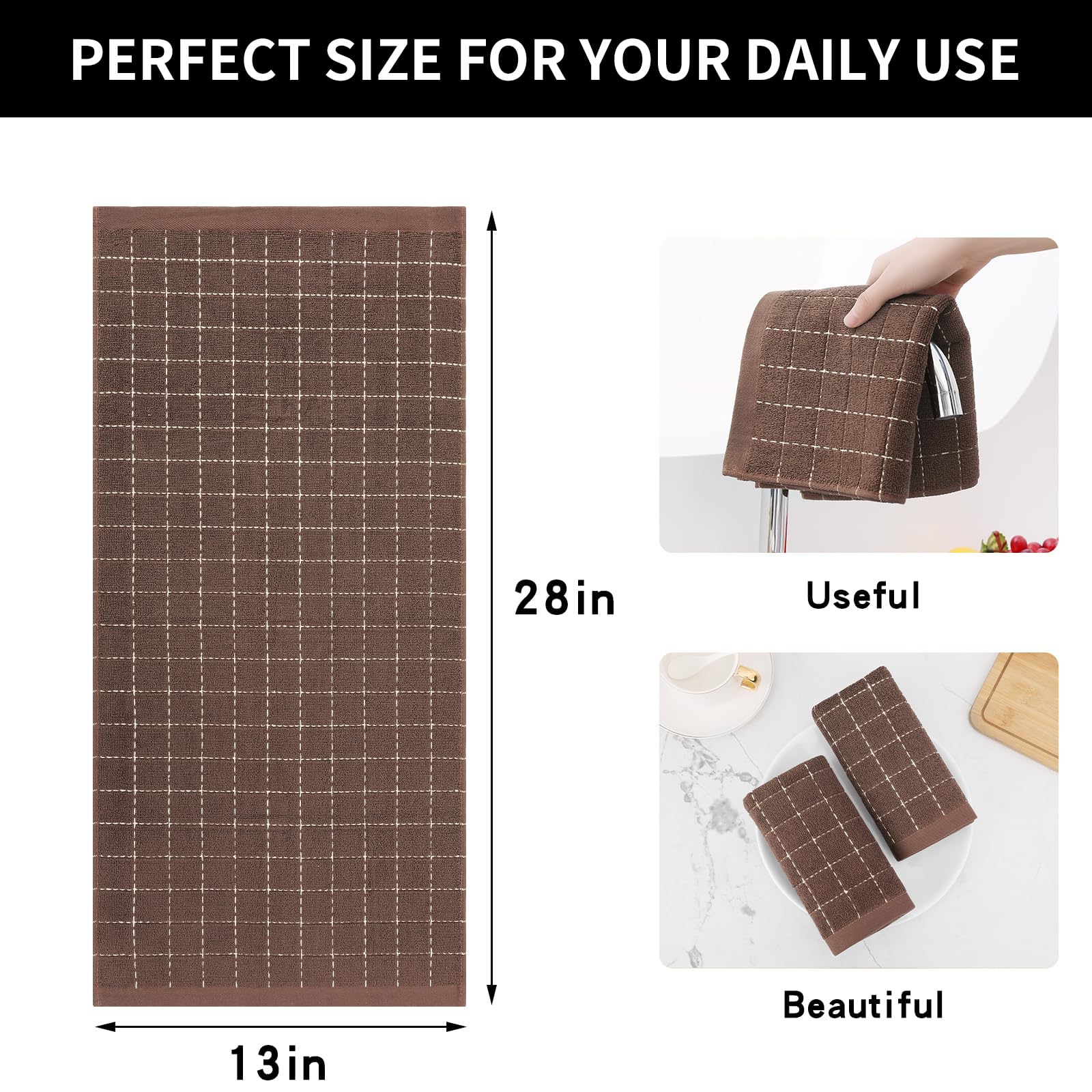 100% Cotton Terry Kitchen Towels (4 Count)