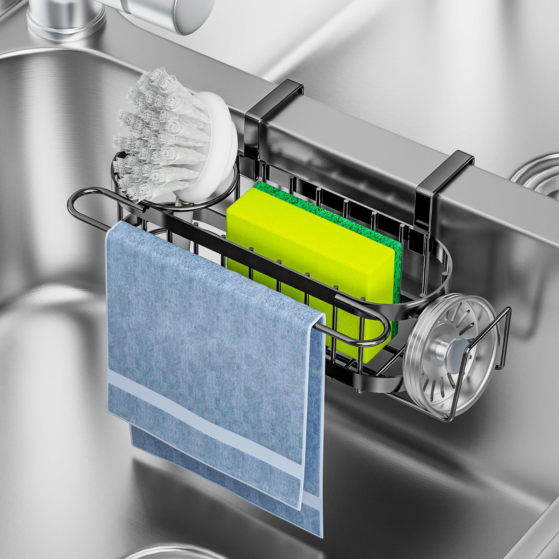 Kitchen Sink Caddy Sponge Holder in The Sink