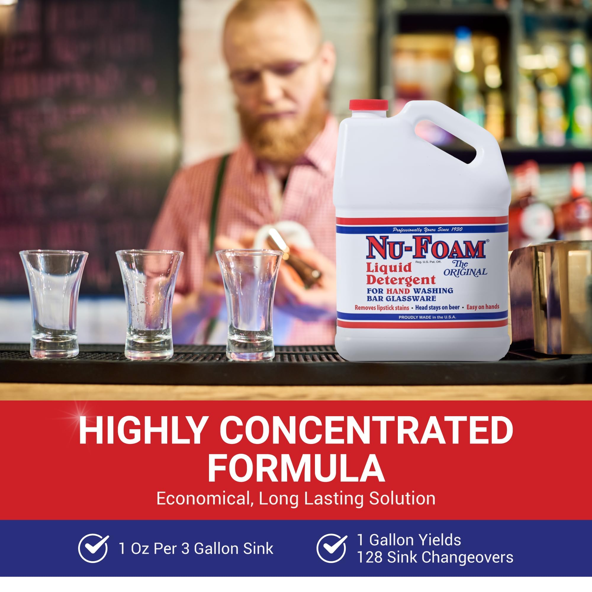 Liquid Detergent for Bar Glassware (128 Fl Oz)