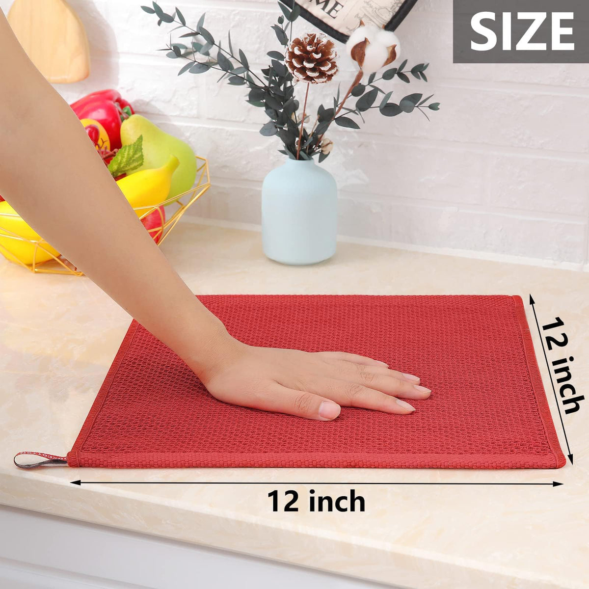 100% Cotton Waffle Weave Kitchen Dish Cloths 24 (24 Count)