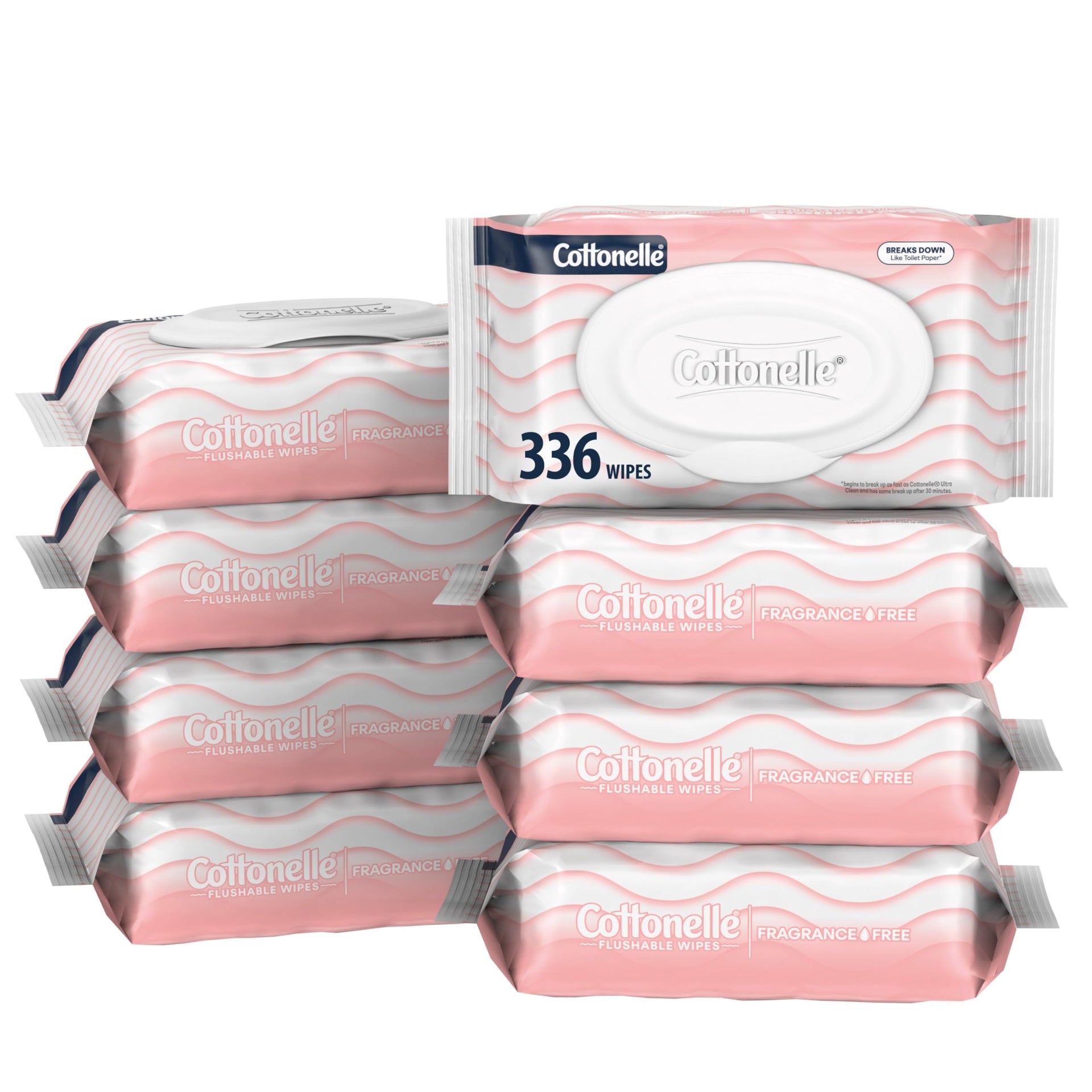 Fragrance Free Flushable Wipes (336 Count)
