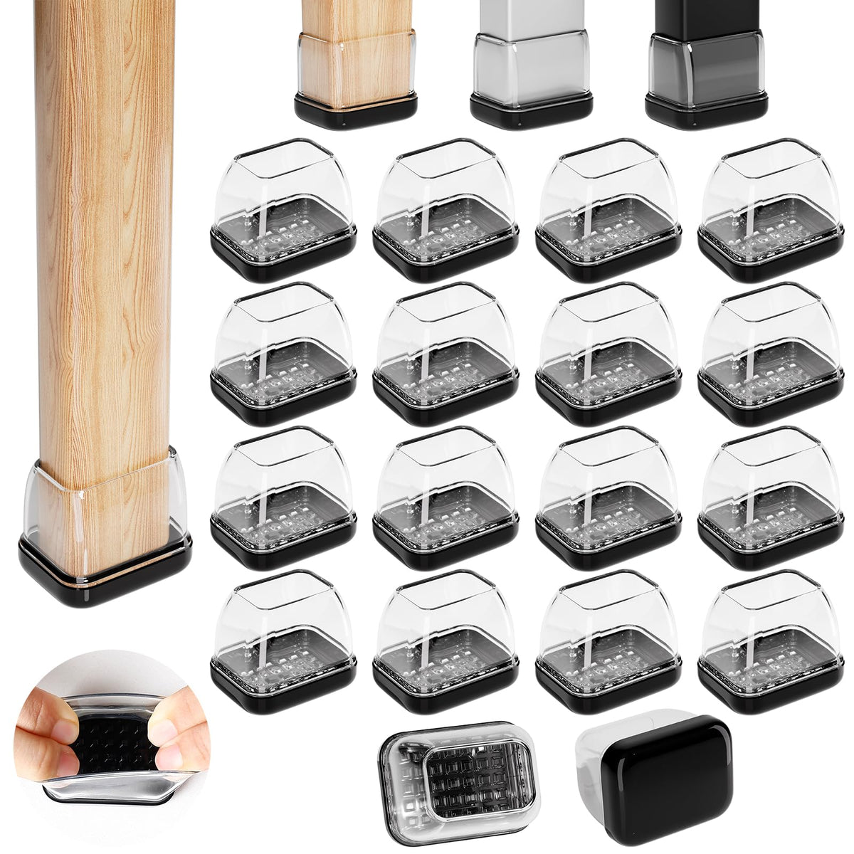 Chair Leg Sliders for Carpet (16 Count)
