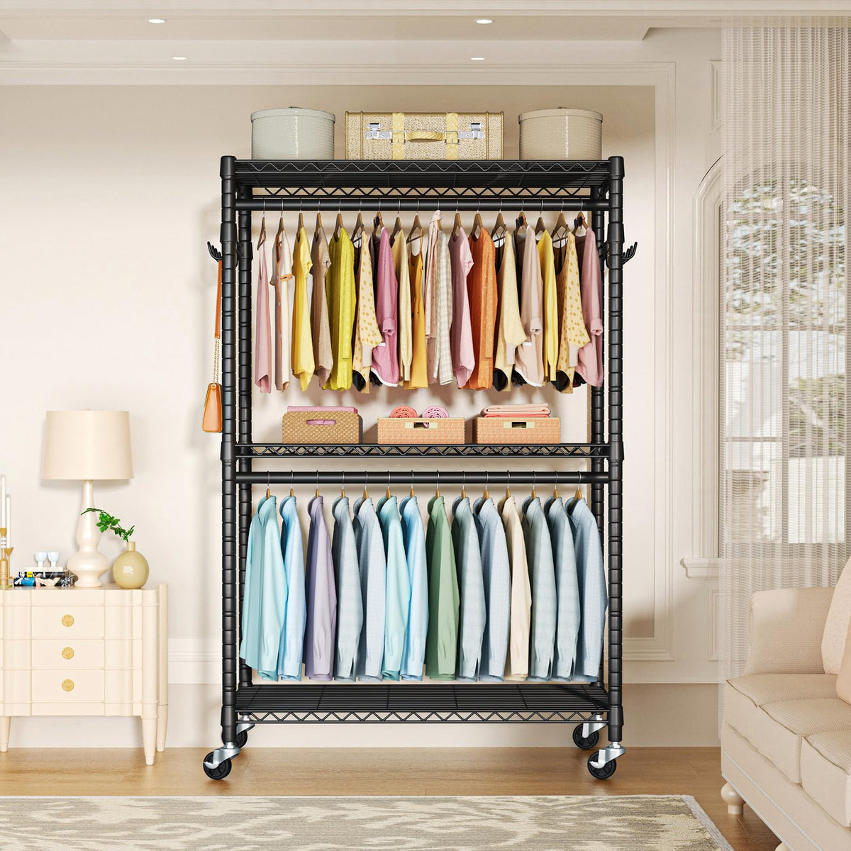 P1 Plus Rolling Clothes Rack