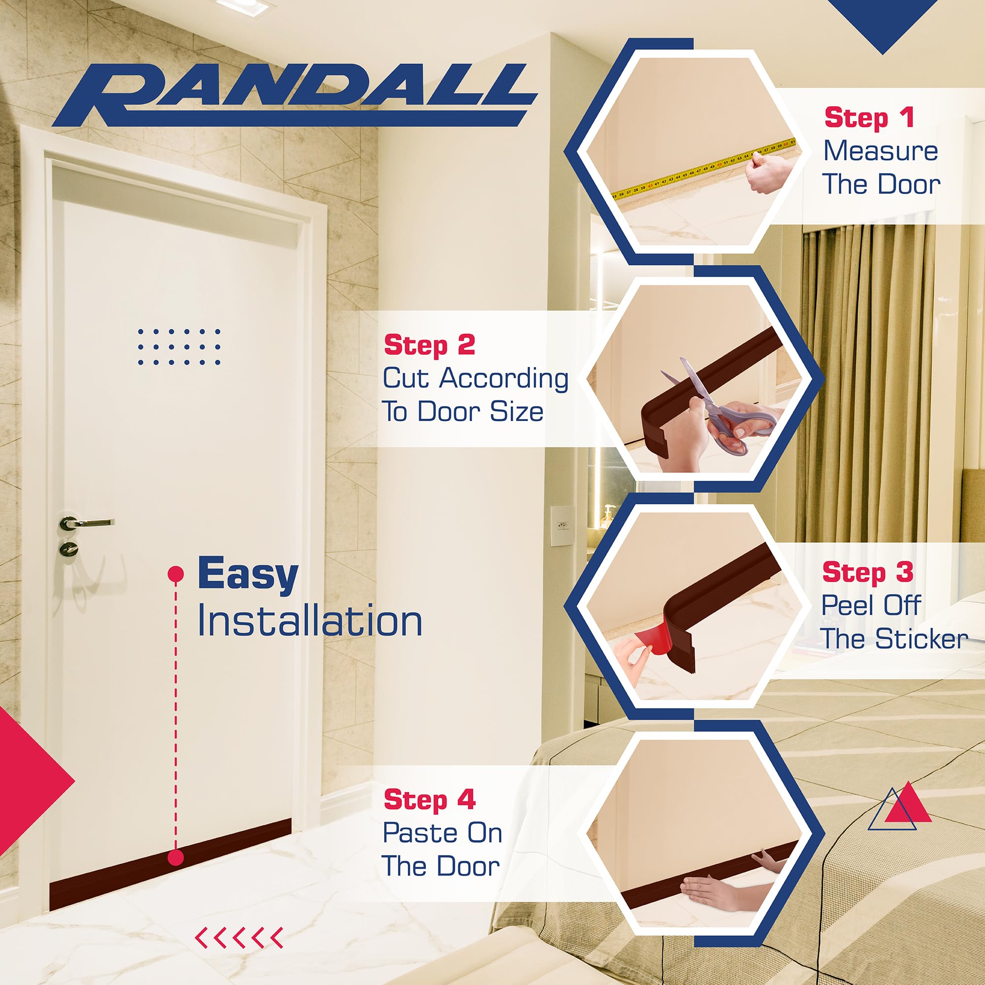 Adhesive Backed Door Draft Stopper