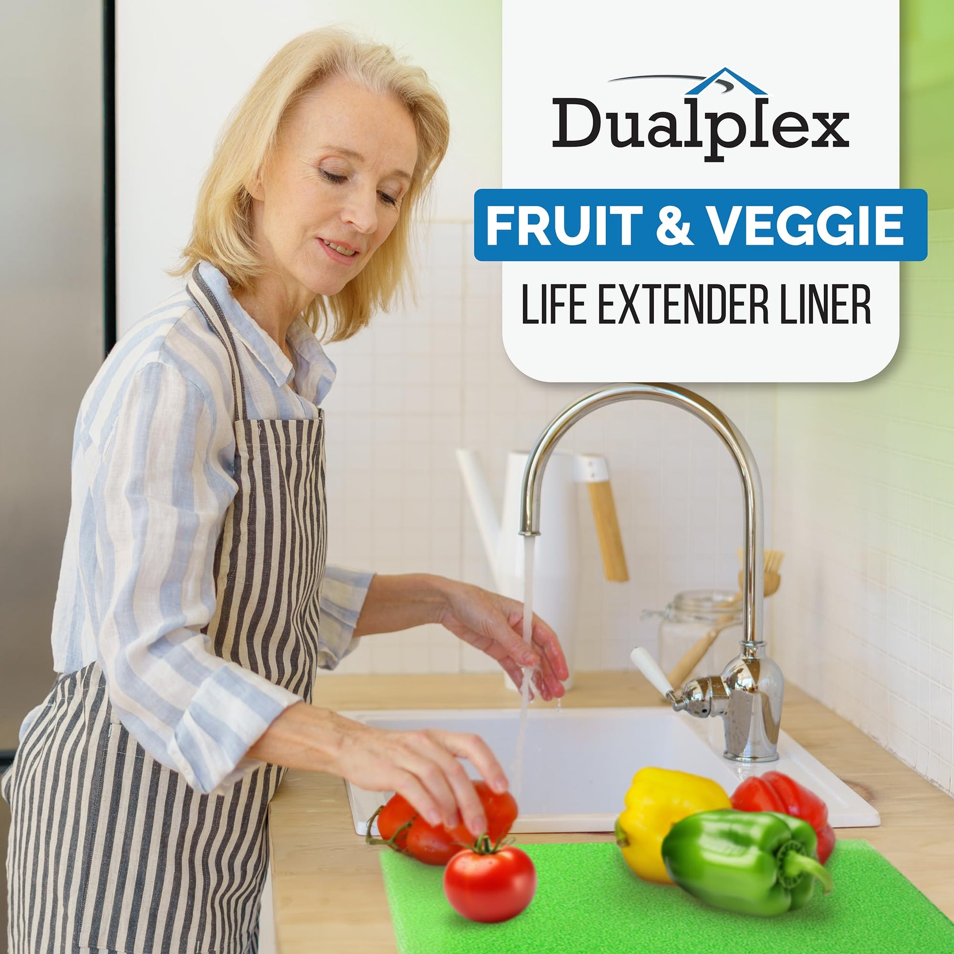 Fruit & Veggie Life Extender Liner for Fridge Refrigerator Drawers (5 Sq Ft)